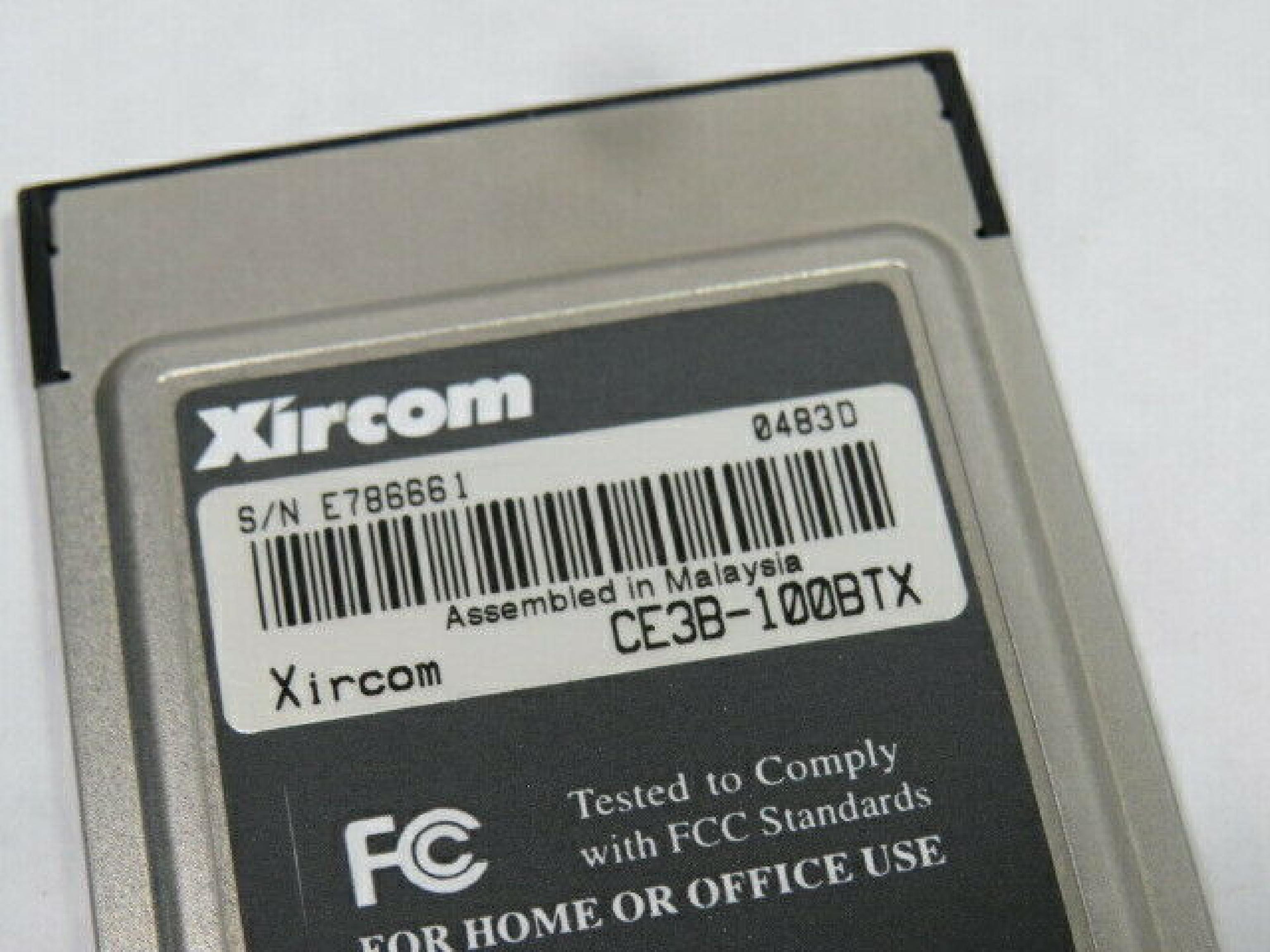 XIRCOM CE3B-100BTX CREDIT CARD ETHERNET ADAPTER 10/100-READY