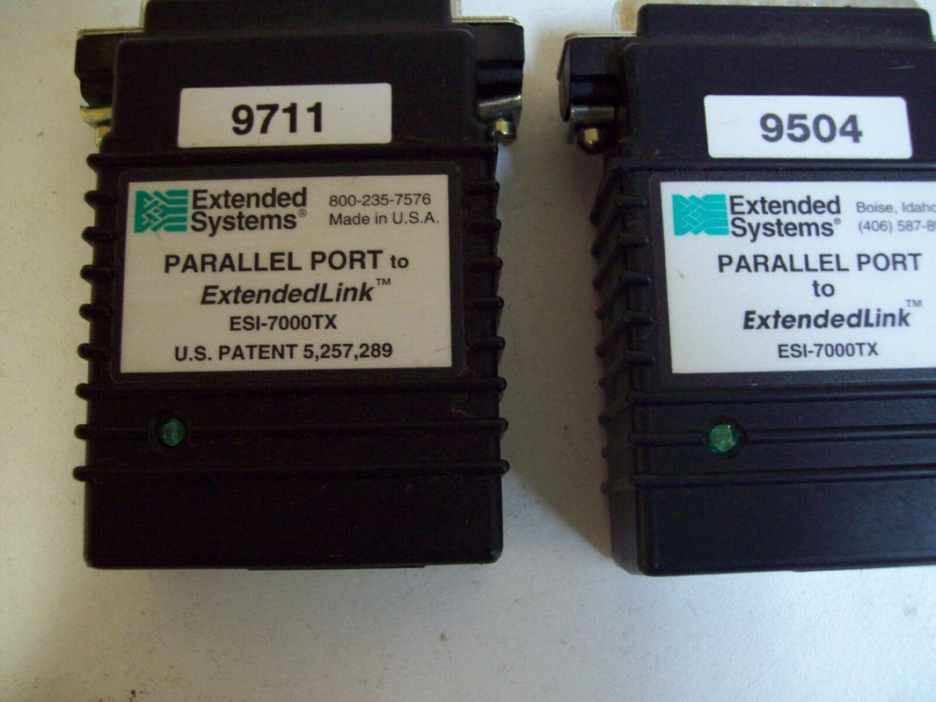 EXTENDED SYSTEMS ESI-7000TX PARALLEL PORT TO EXTENDEDLINK