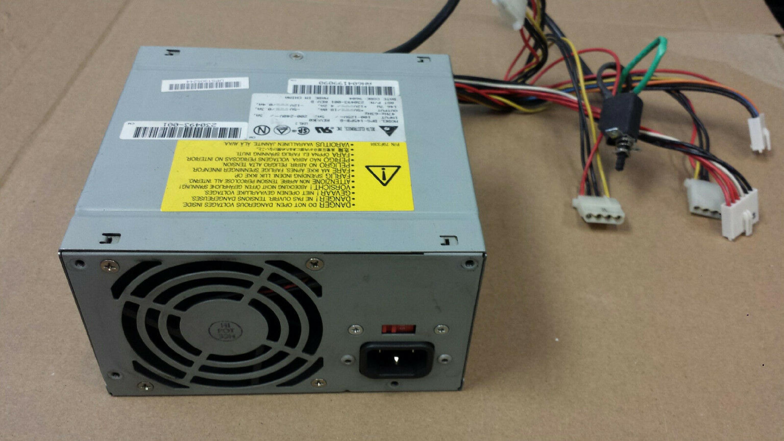 ASTEC / DELTA ELECTRONICS / AST RESEARCH INC 230493-001 POWER SUPPLY AT STYLE DELTA 145 WATT 145W 200W