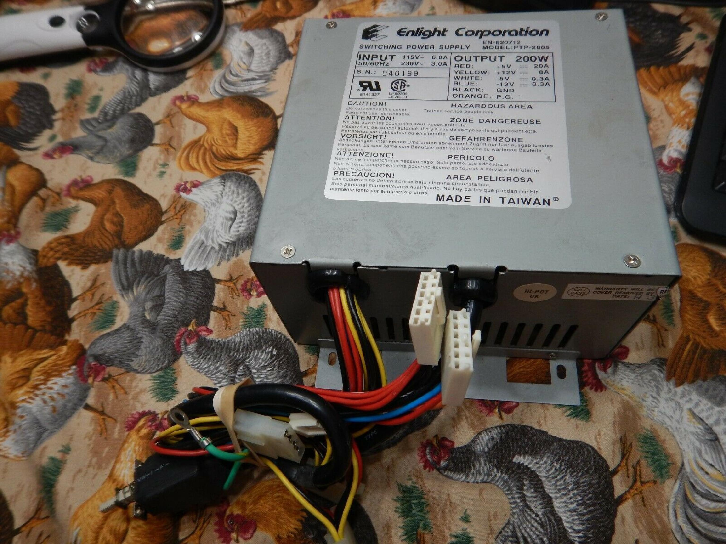 ENLIGHT CORPORATION / NOVATEK EN-820712 200 WATT POWER SUPPLY AT STYLE 