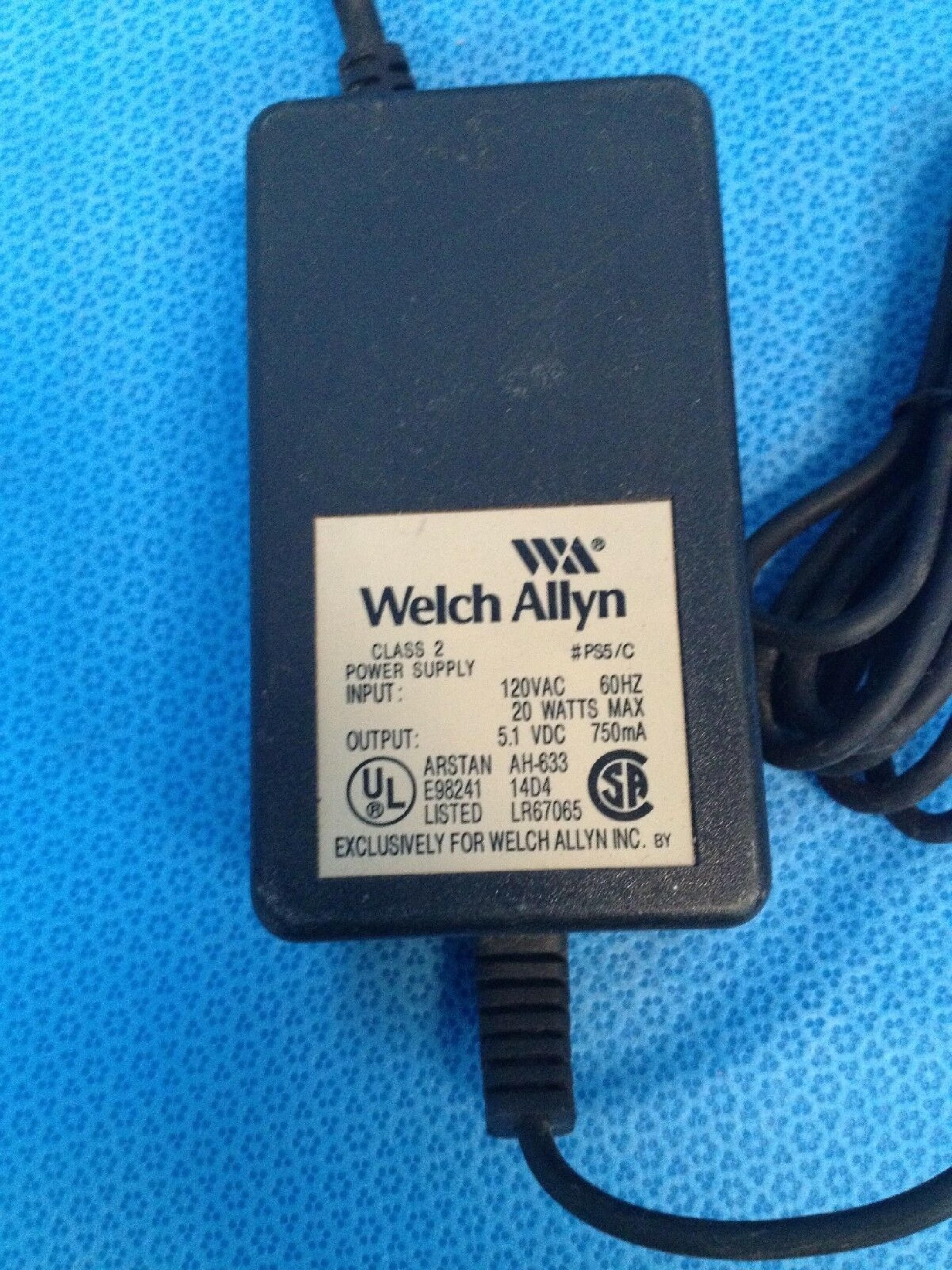 WELCH ALLYN PS5/C AC ADAPTER 5.1V .75A