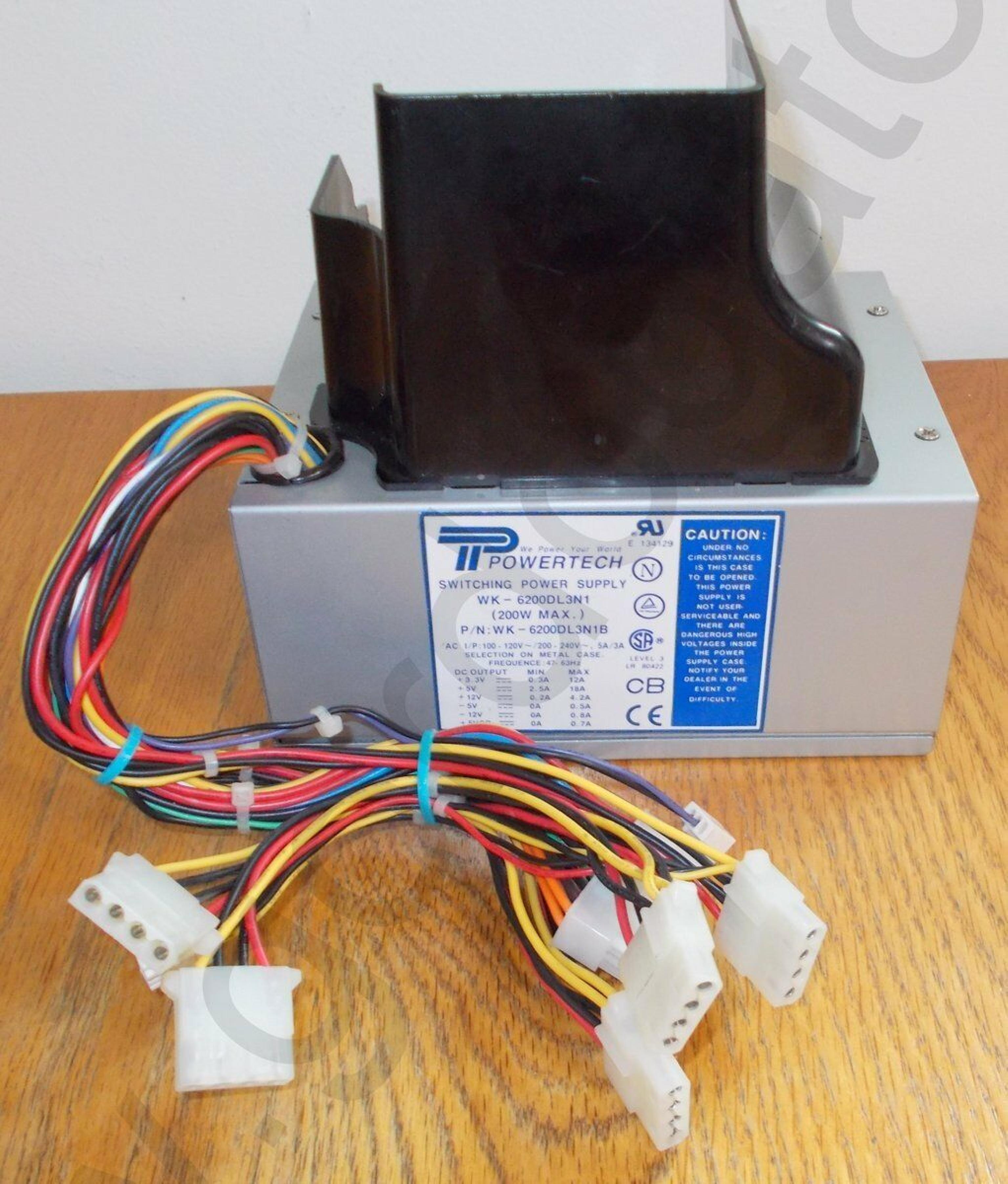 POWERTECH / POWER TRONIC WK-6200DL3N1 POWER SUPPLY WITH EXTERNAL FAN 200 WATT