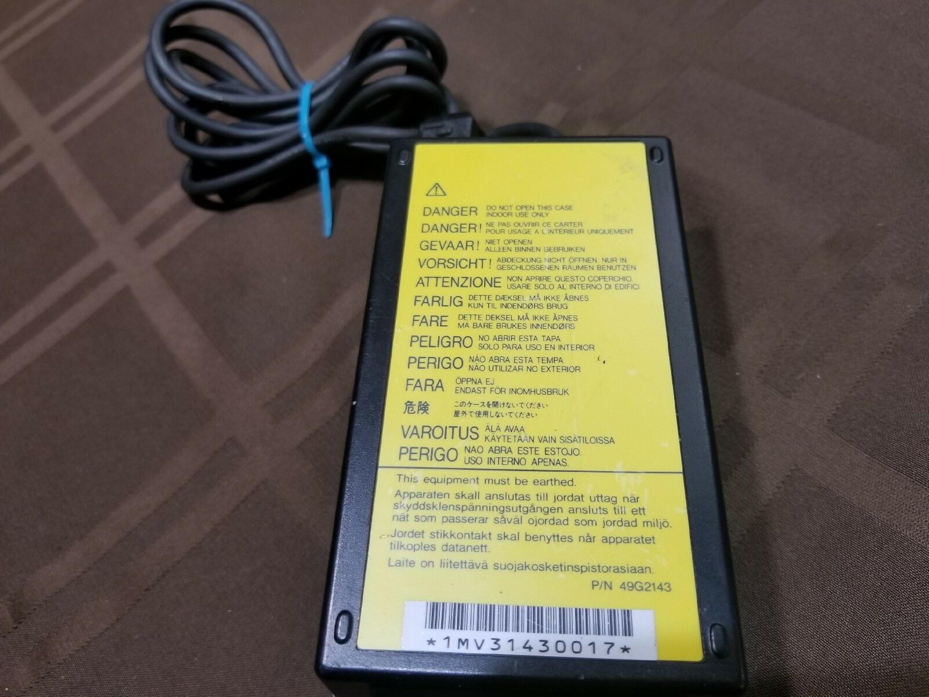 IBM 49G2192 THINKPAD AC ADAPTER 20V 2A 10V 3.38A