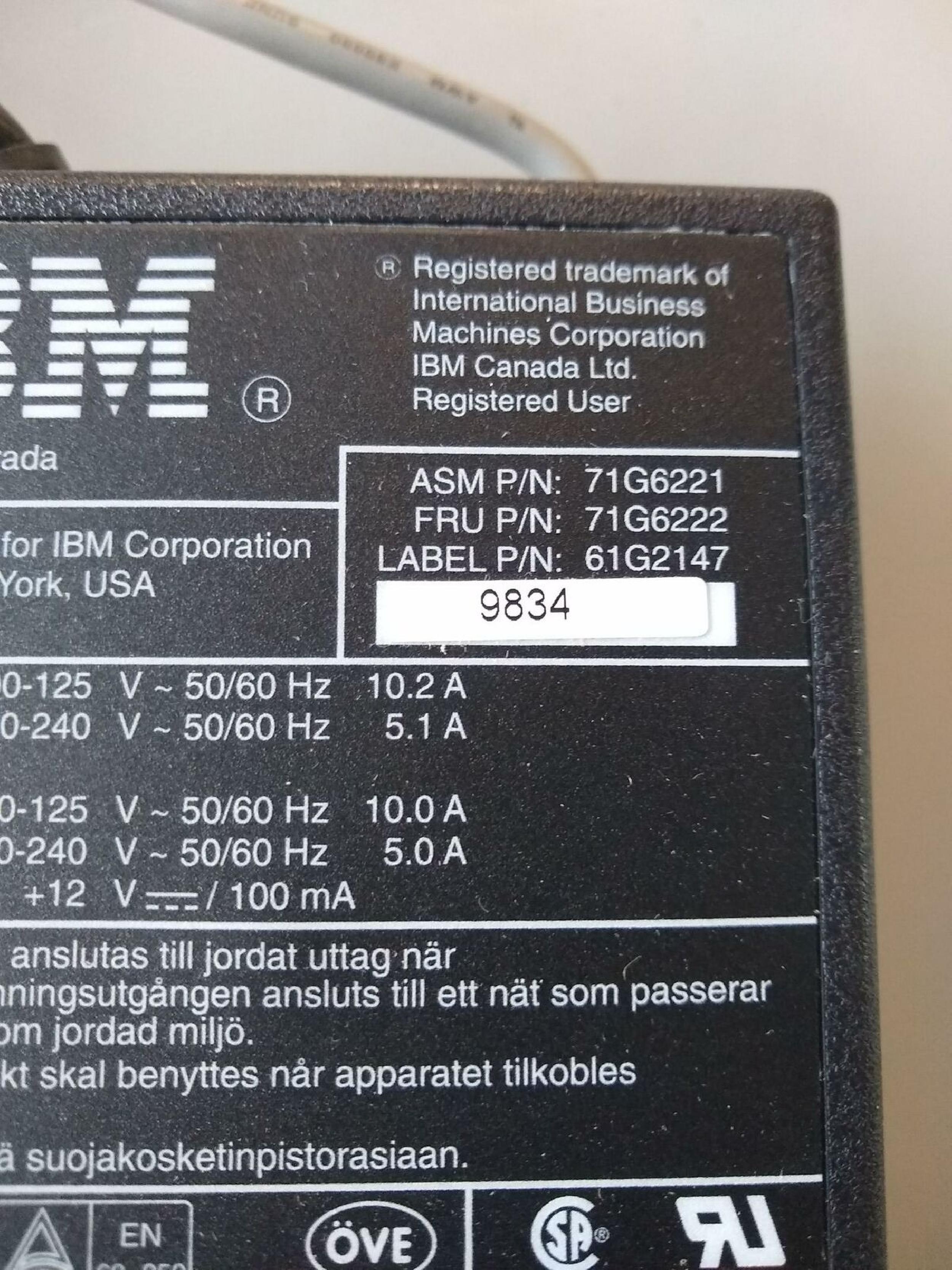 IBM 61G2147 ADVANCED SYSTEMS MANAGEMENT EXTERNAL POWER CONTROL UNIT