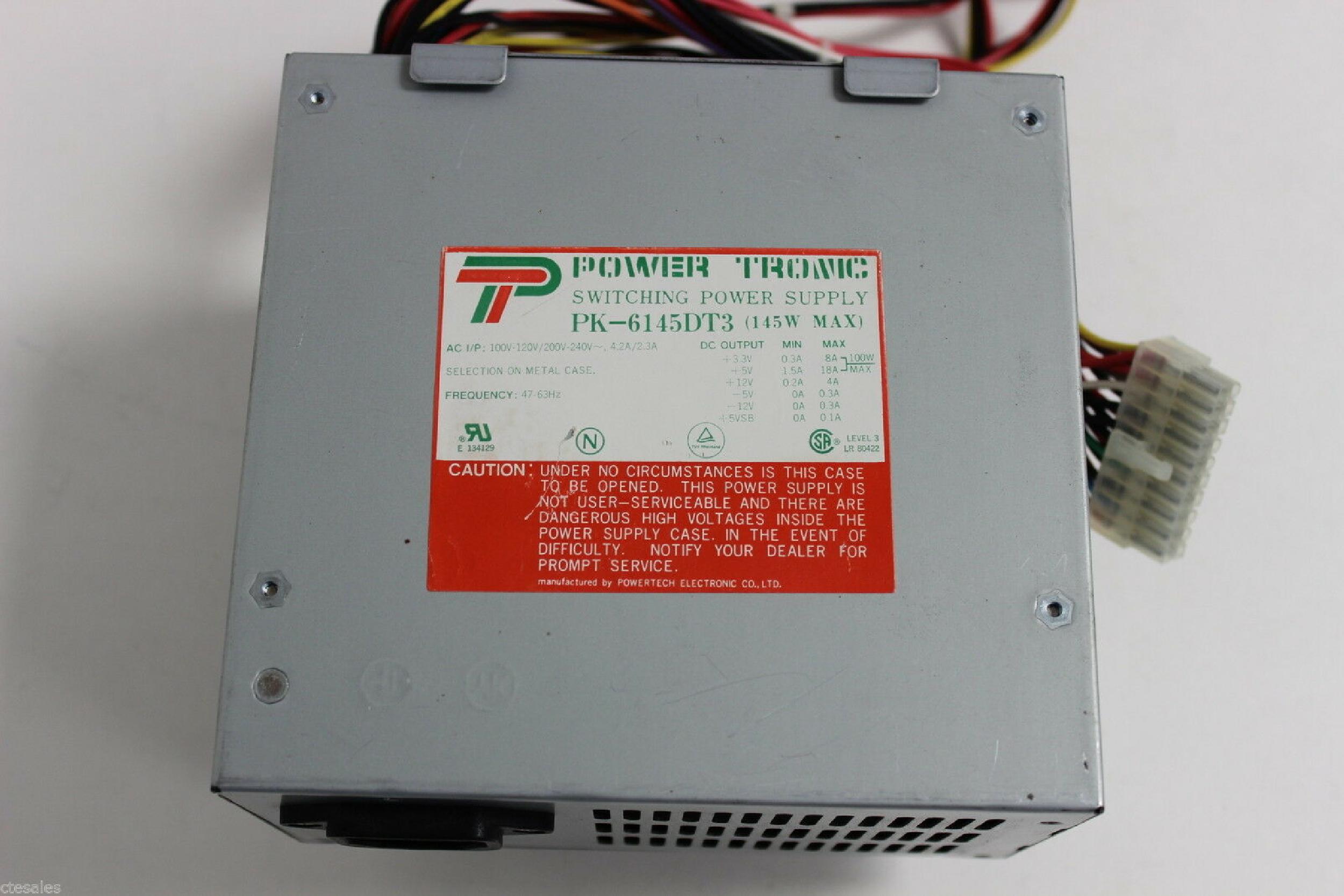 GATEWAY 2000 POW145005AAWW POWER SUPPLY ATX WITH EXTERNAL FAN -