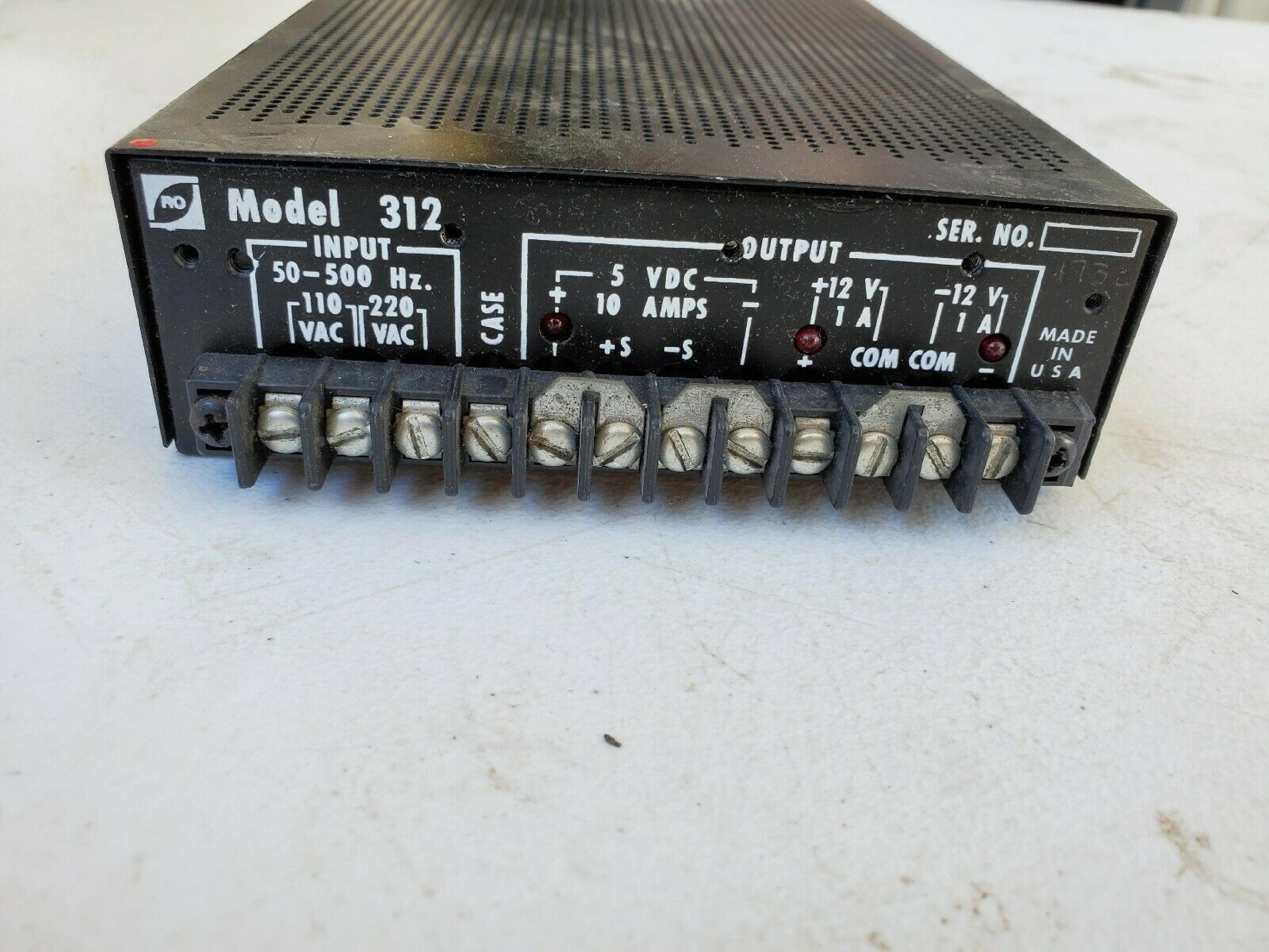 RO MODEL 312 POWER SUPPLY MODEL 302