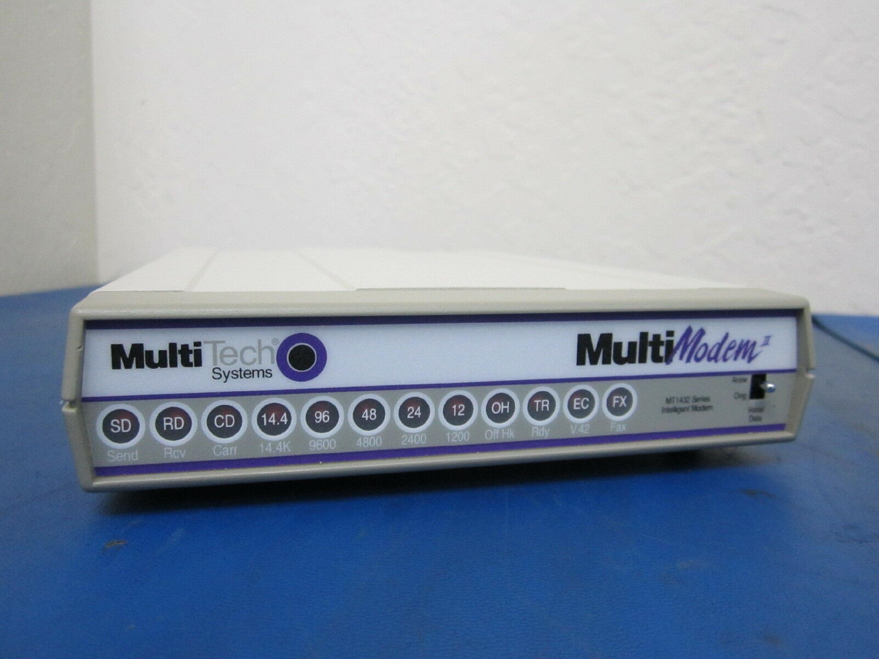 MULTITECH SYSTEMS MT1432BA SYNC ASYNC DIAL UP OR 2 WIRE LEASED LINE EXT.