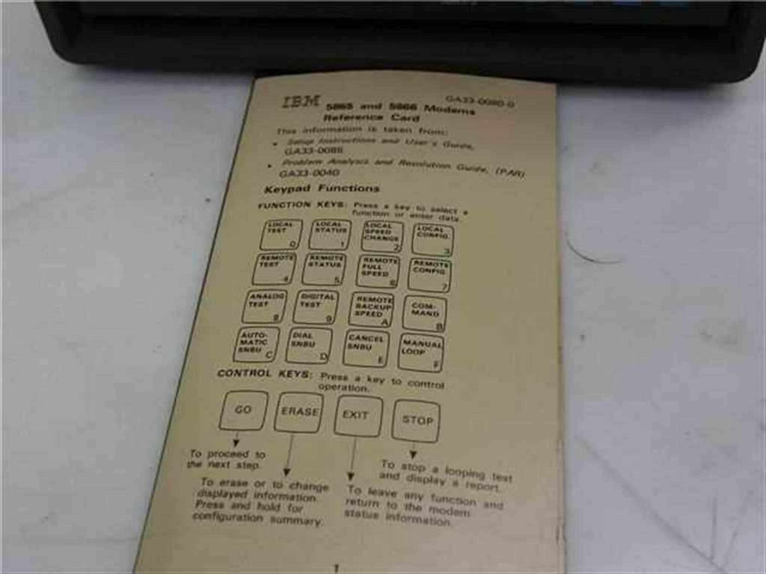 IBM 5865-2 5865-2 MODEM