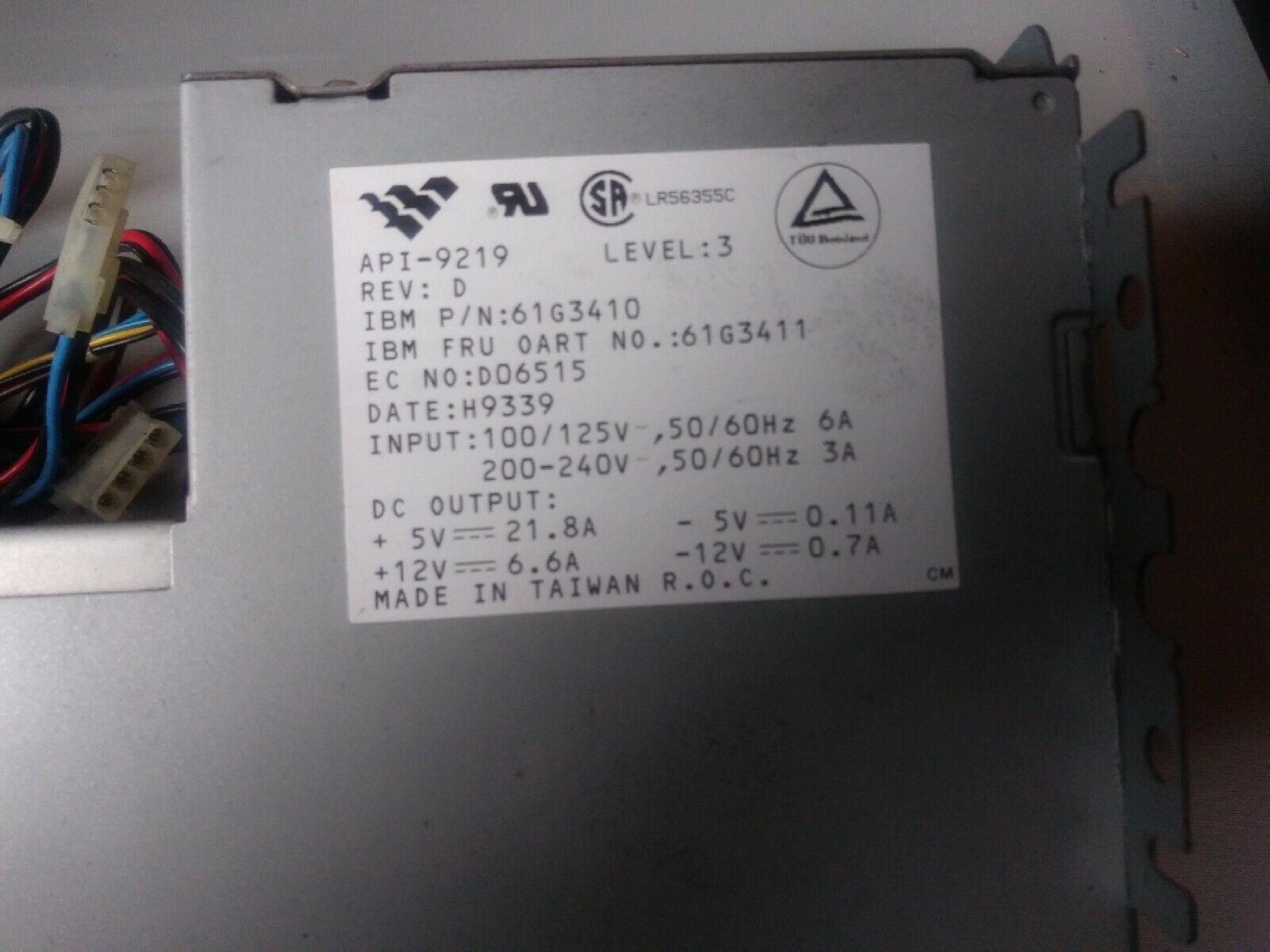 IBM 61G3411 API POWER SUPPLY 9577 ETC.