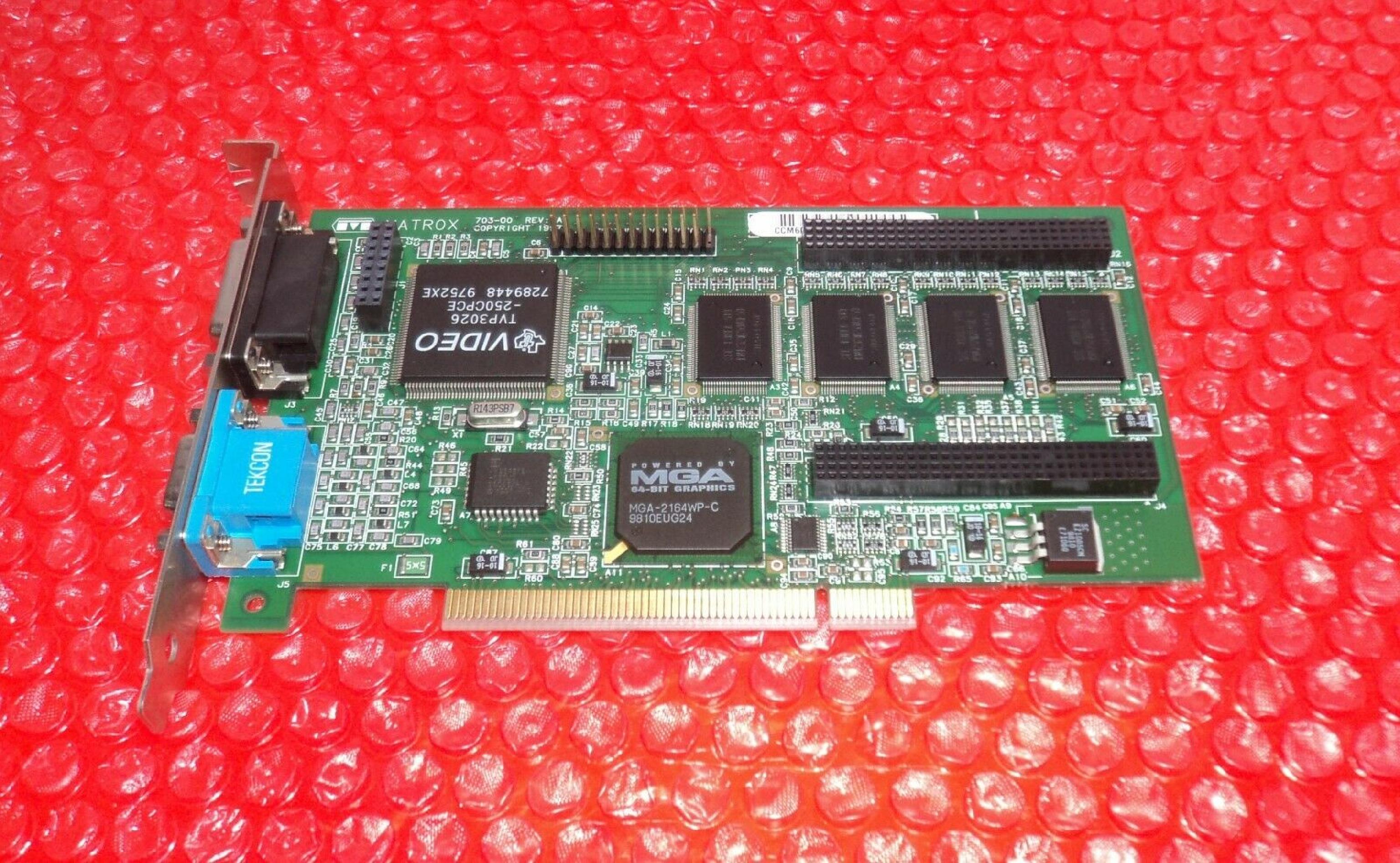 HEWLETT PACKARD / HP / MATROX D3568-69201 PCI VIDEO CARD MILLENNIUM II 8MB WITH VGA AND OUTPUT