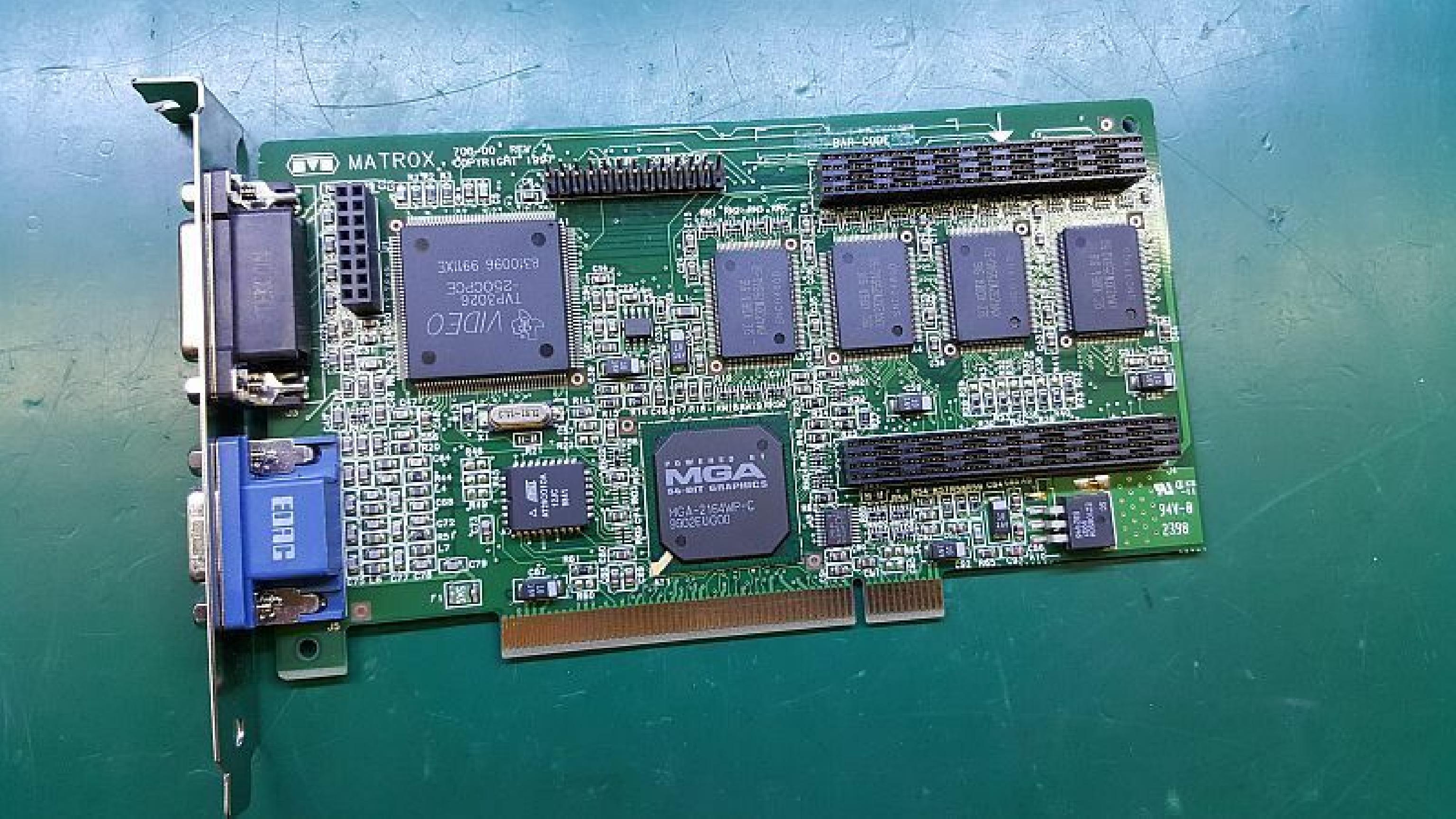 HEWLETT PACKARD / HP / MATROX MIL2P/8/HP PCI VIDEO CARD MILLENNIUM II 8MB WITH VGA AND OUTPUT