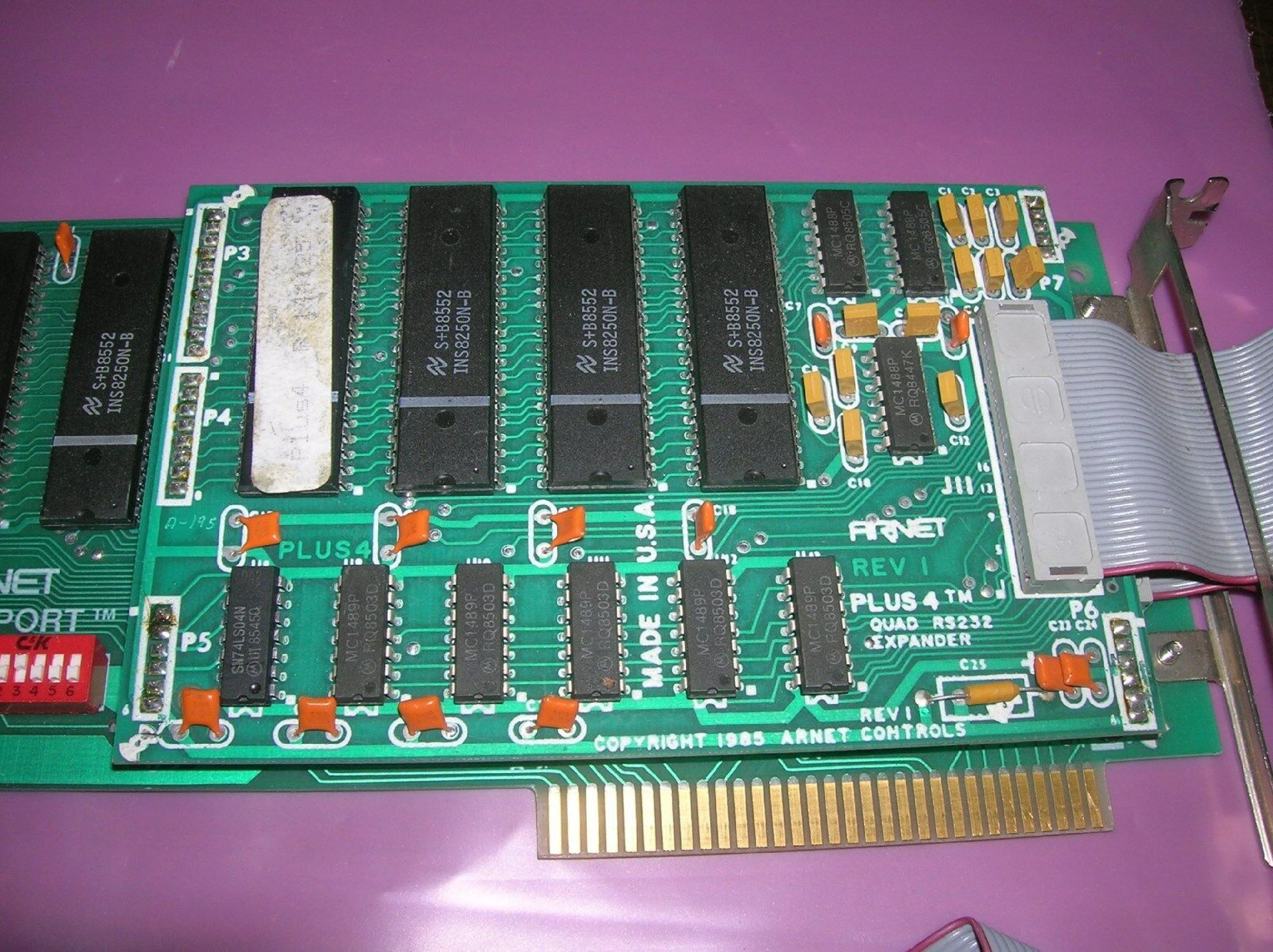 ARNET PLUS 4 4 PORT CARD WITH PLUS 4 QUAD RS232 EXPANDER