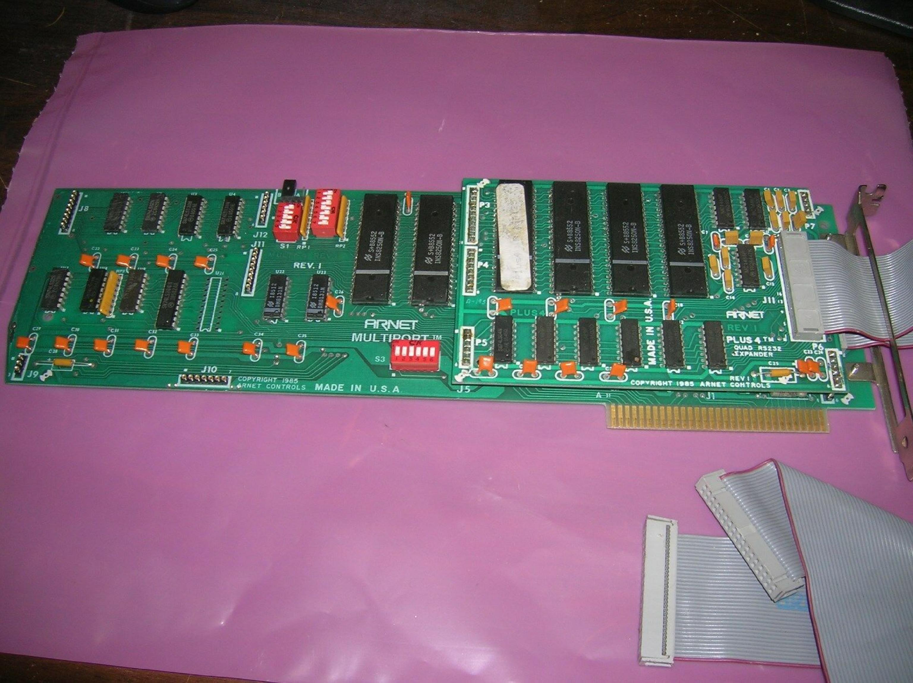 ARNET PLUS 4 4 PORT CARD WITH PLUS 4 QUAD RS232 EXPANDER