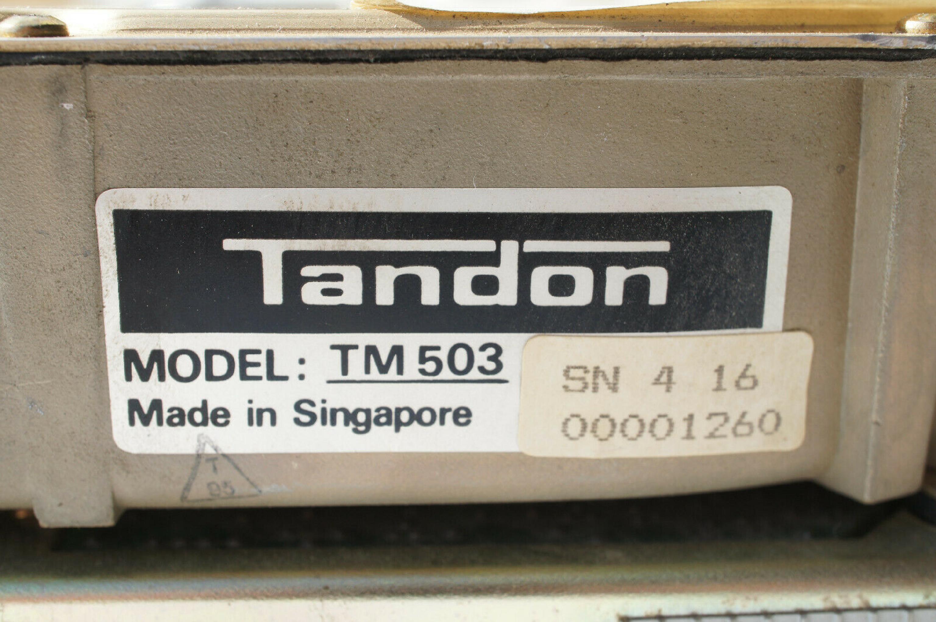 TANDON MICROTEK TM503 15MB MFM HARD DRIVE FULL HEIGHT ST412/506 5.25