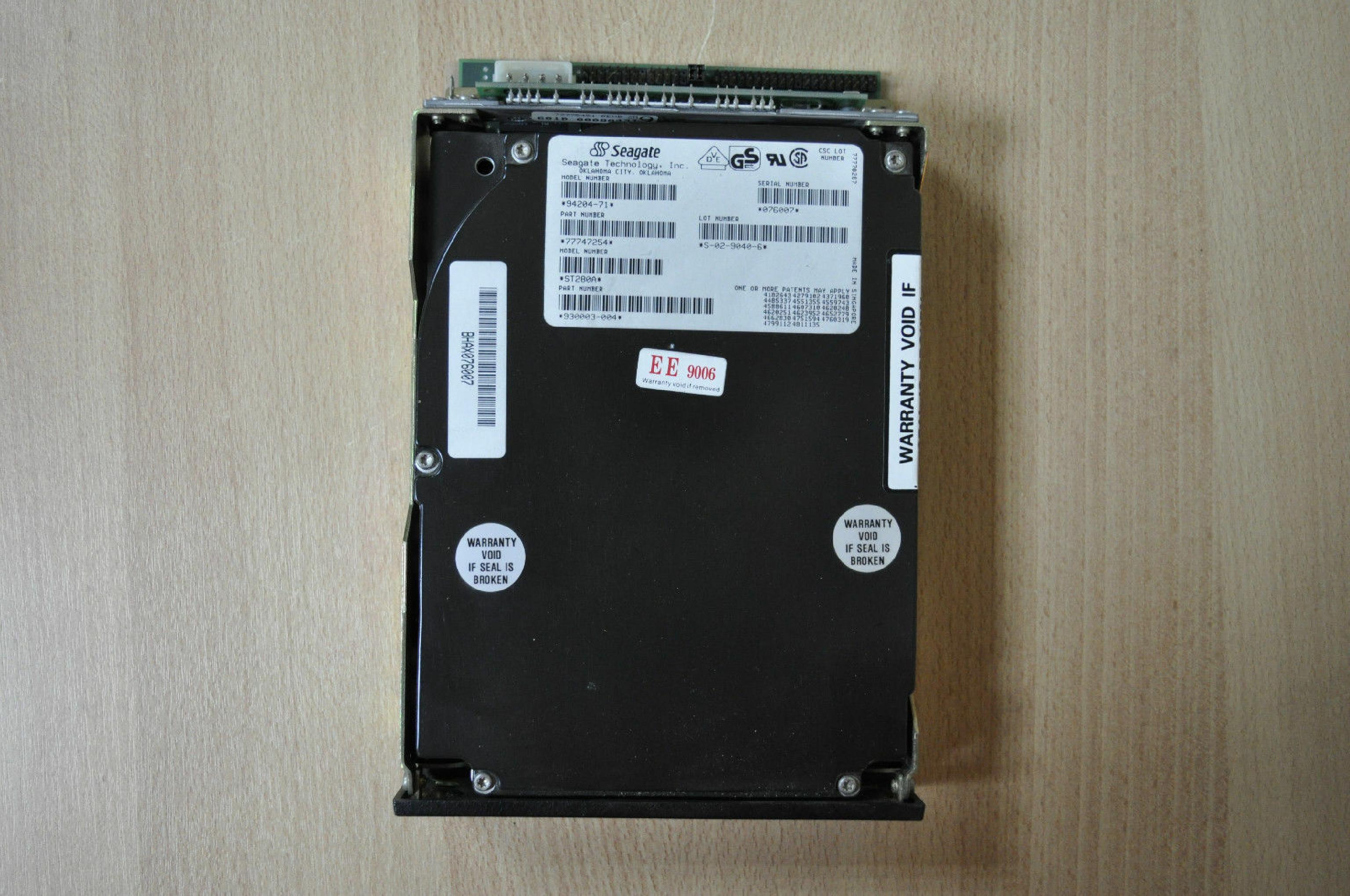 SEAGATE 77747254 71MB IDE AT HARD DRIVE HALF HEIGHT RLL 3.5