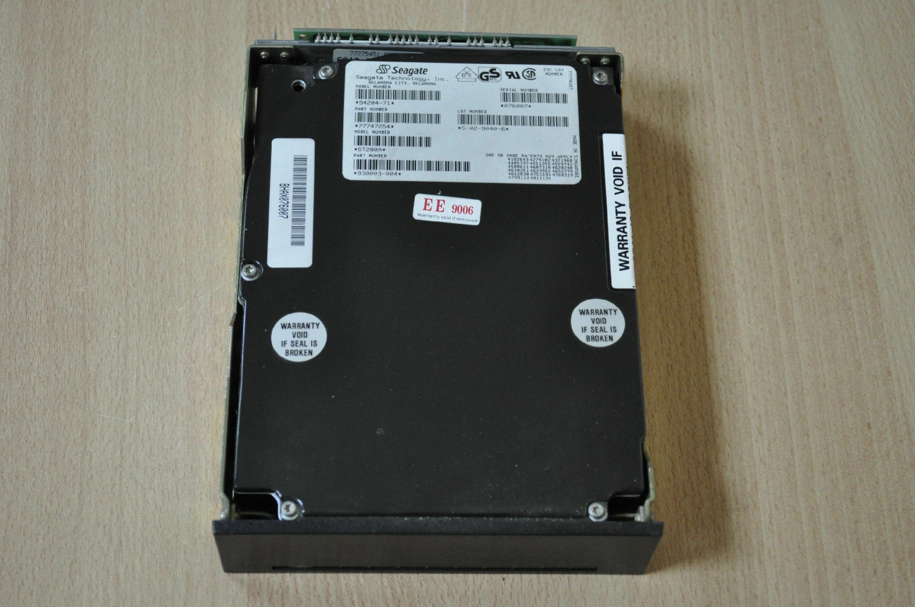 SEAGATE 77747254 71MB IDE AT HARD DRIVE HALF HEIGHT RLL 3.5