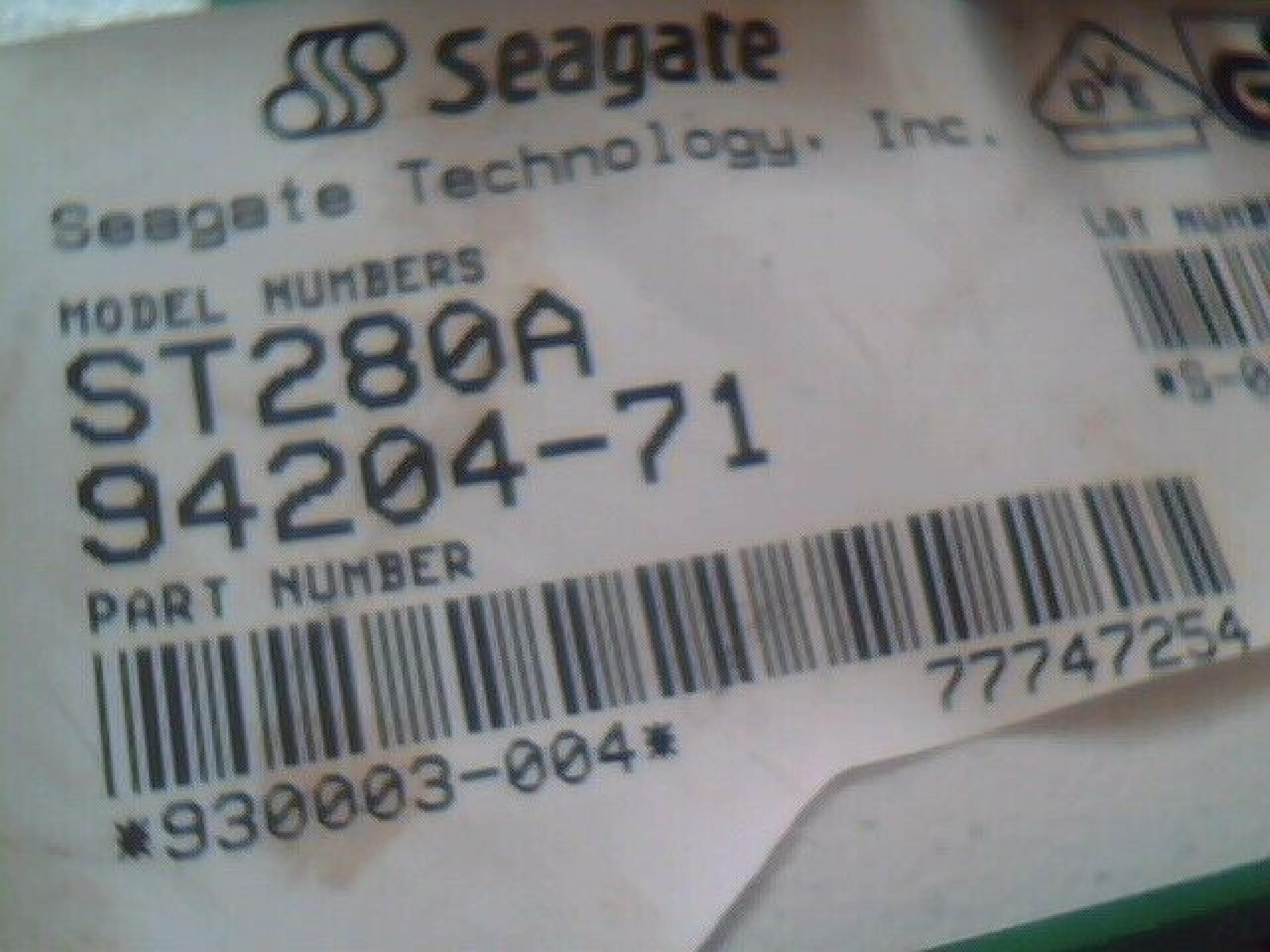 SEAGATE ST-280A 71MB IDE AT HARD DRIVE HALF HEIGHT RLL 3.5