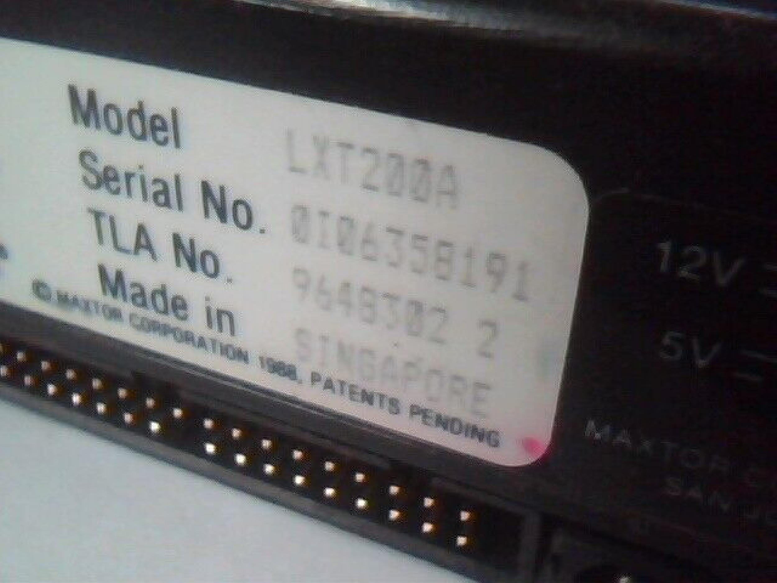 MAXTOR LXT200A 191MB IDE AT HARD DRIVE HALF HEIGHT 1,7 RLL 3.5