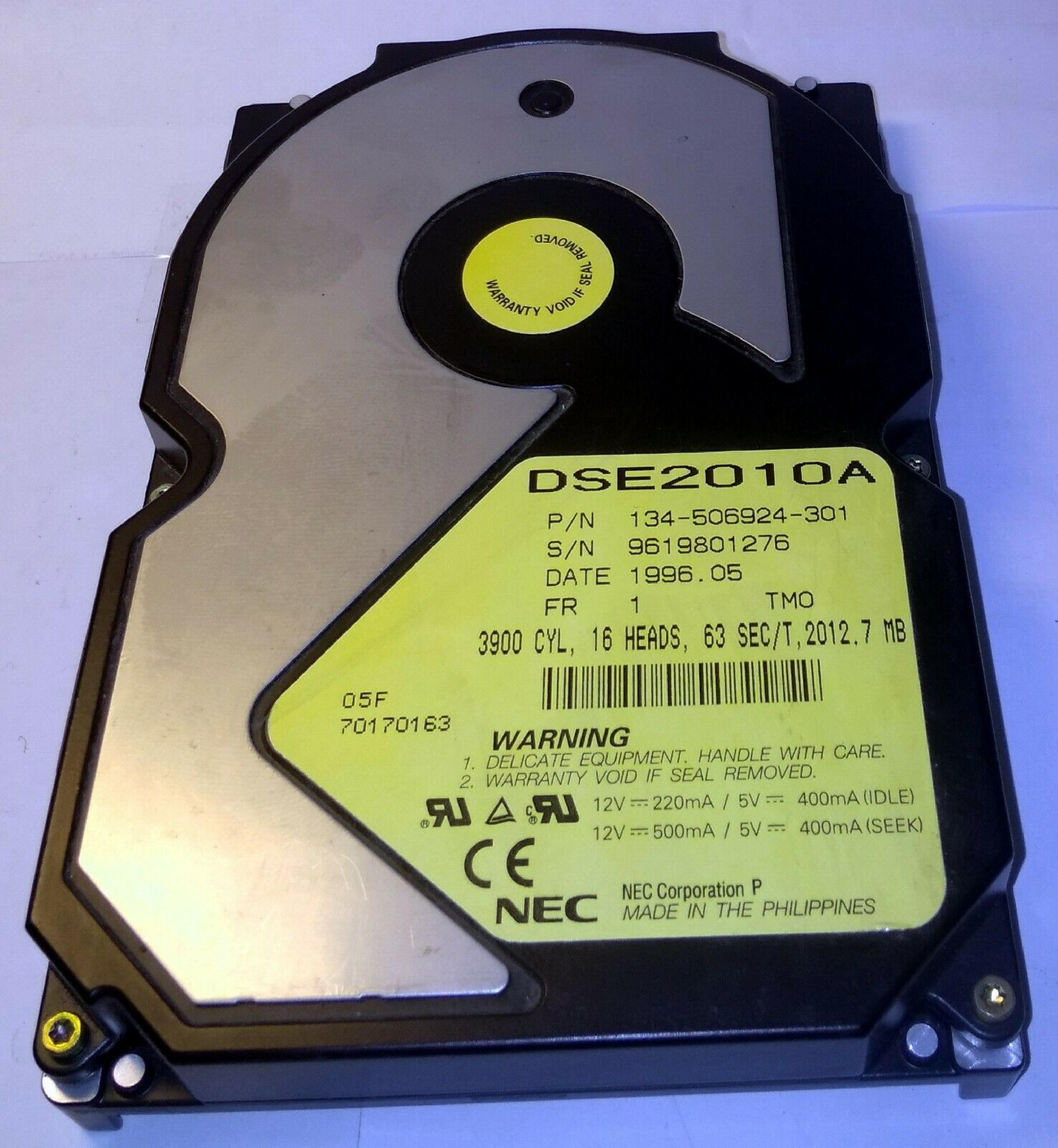 NEC DSE2010A 2GB HARD DRIVE