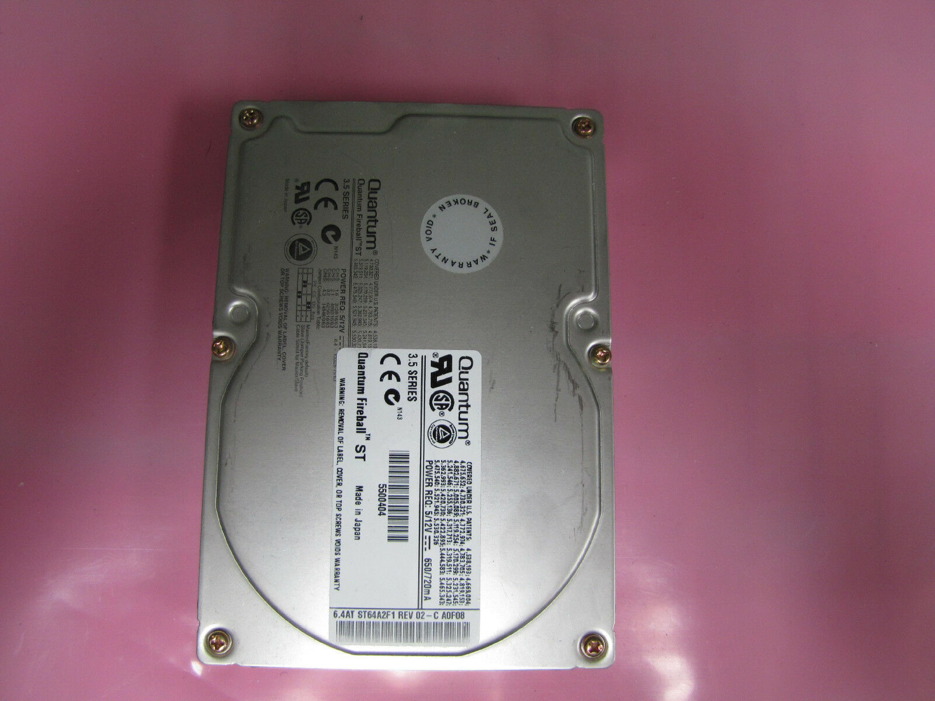 QUANTUM ST64A011 6.4GB IDE 3.5INCH DRIVE