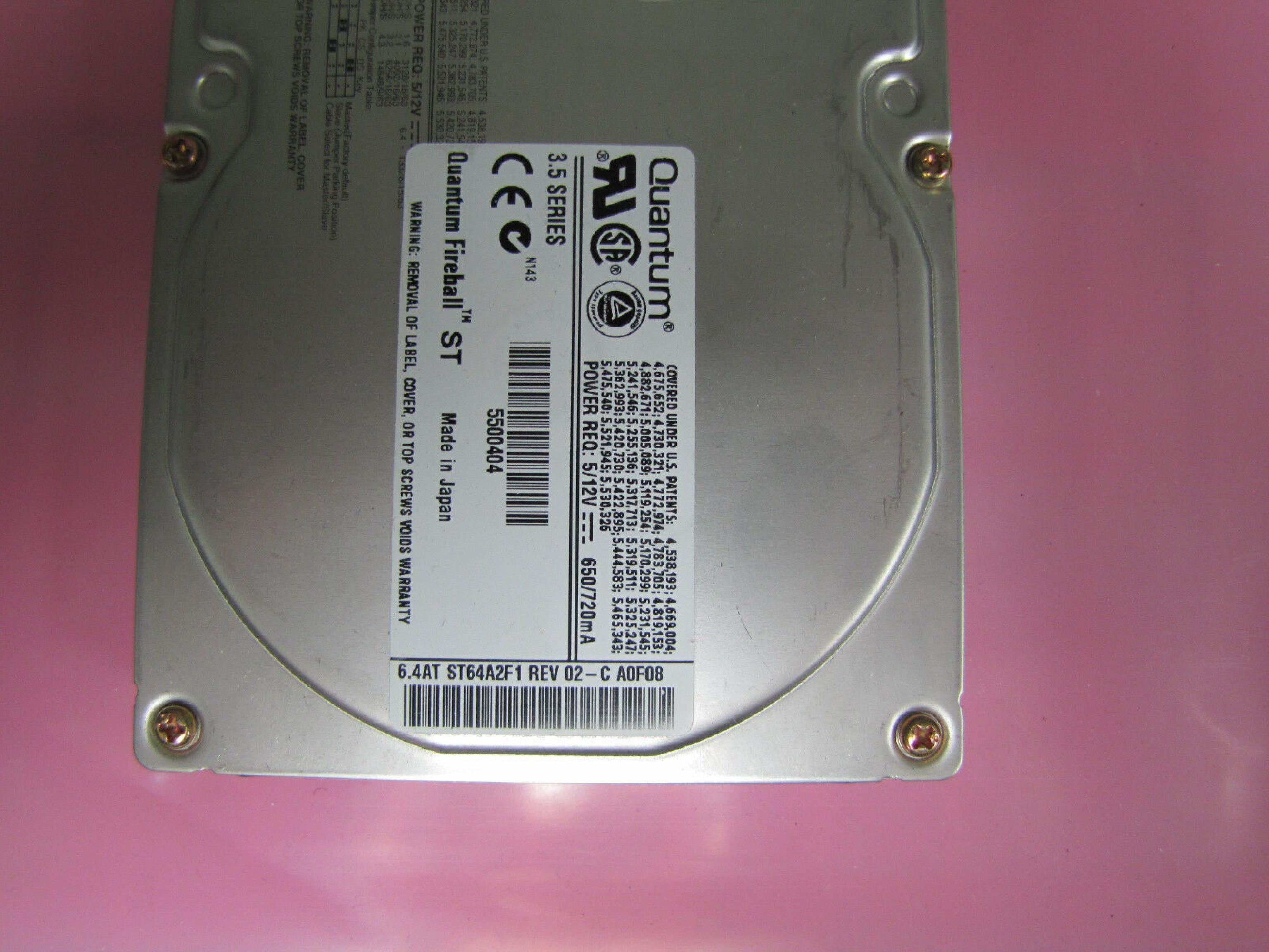 QUANTUM ST64A011 6.4GB IDE 3.5INCH DRIVE