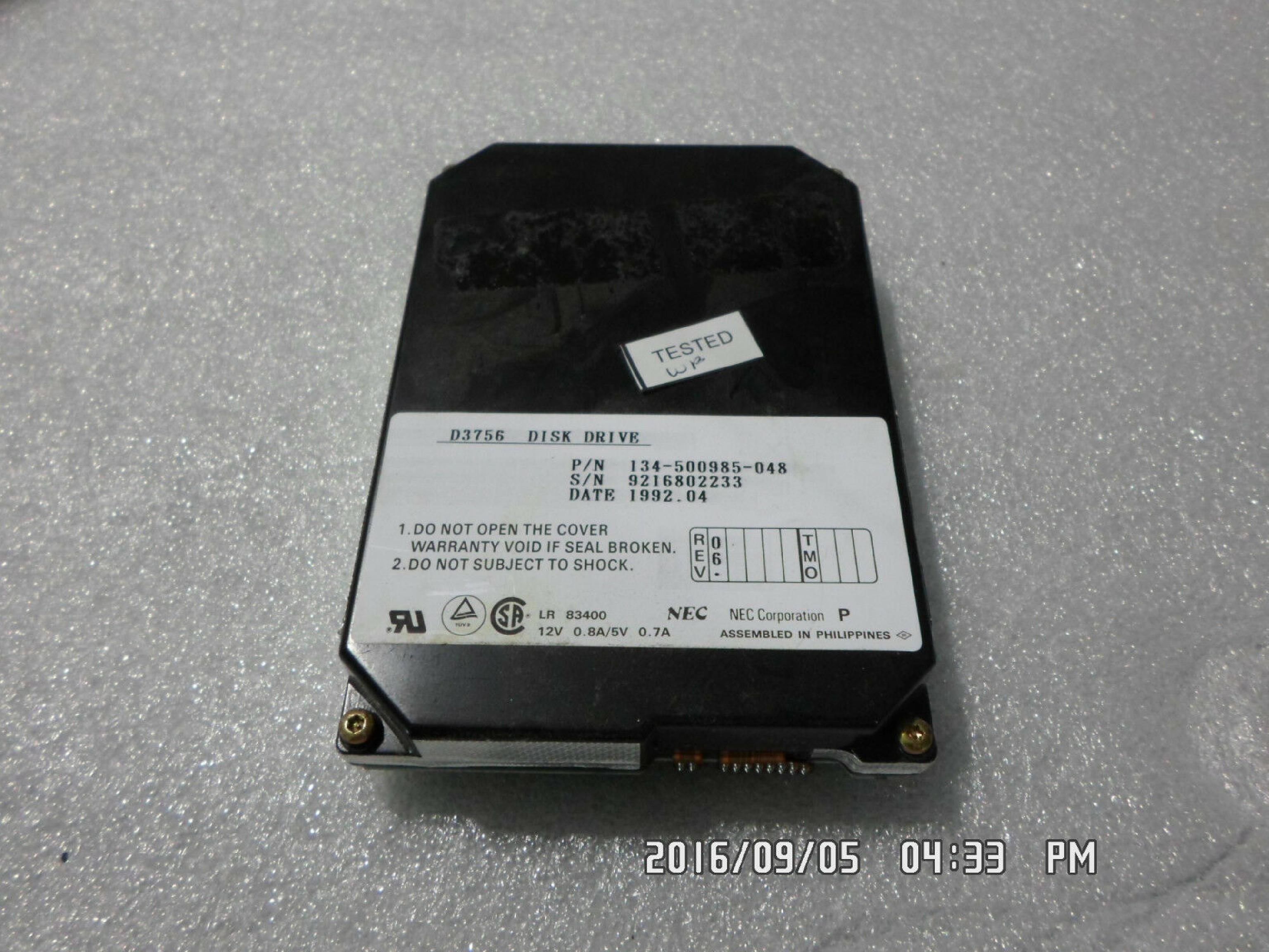 NEC 134-500985-048 105MB 3.5IN LP IDE HARD DRIVE