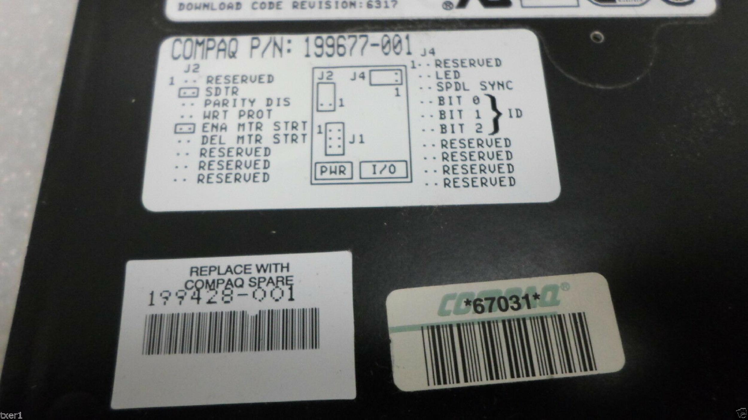 COMPAQ / HEWLETT PACKARD / HP 199677-001 2.1GB SCSI 50 PIN HARD DRIVE