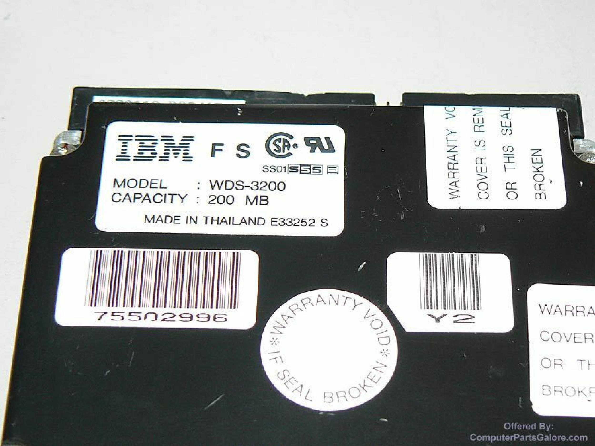IBM WDS-3200 212MB SCSI 3.5INCH 50 PIN