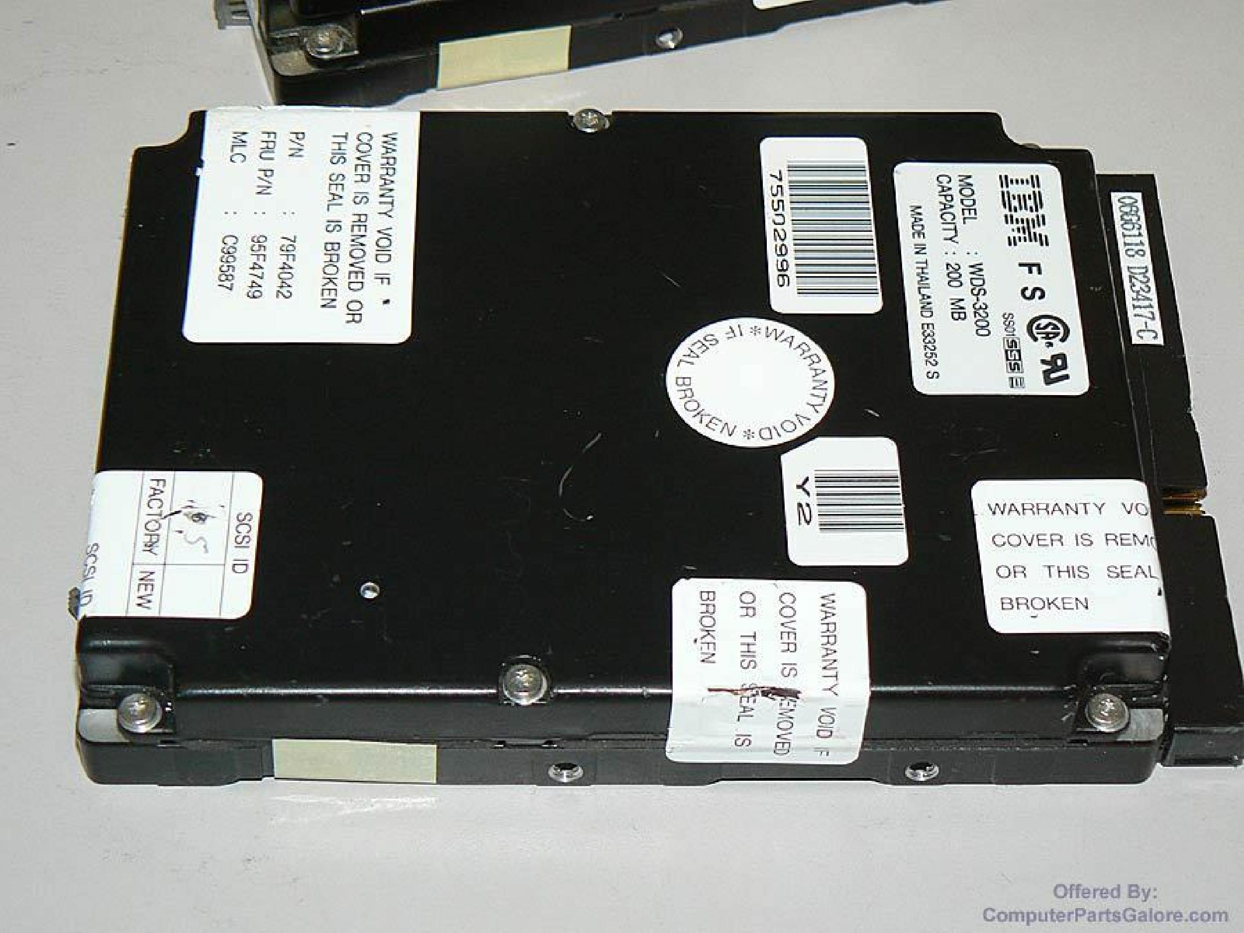 IBM WDS-3200 212MB SCSI 3.5INCH 50 PIN