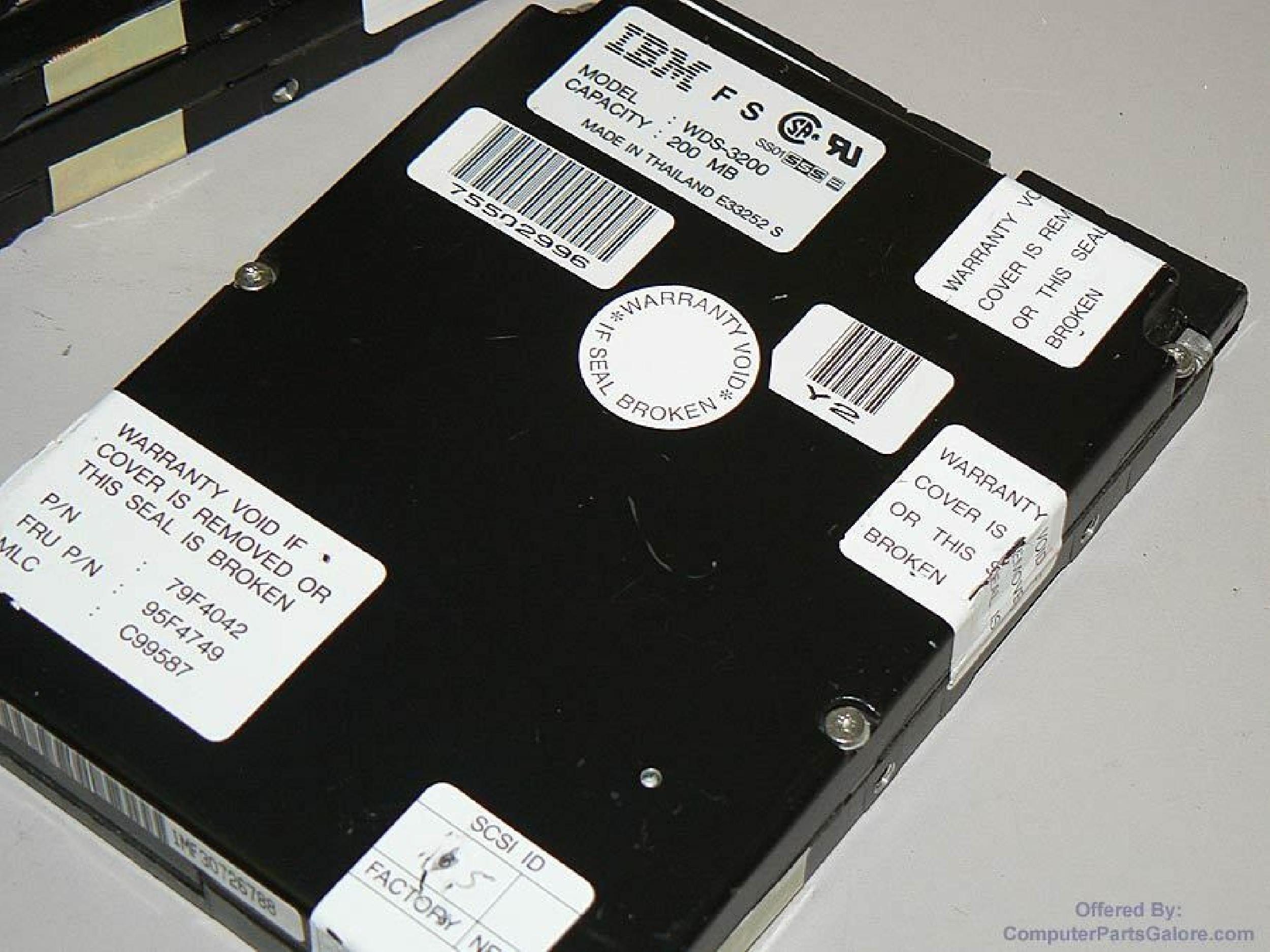 IBM WDS-3200 212MB SCSI 3.5INCH 50 PIN