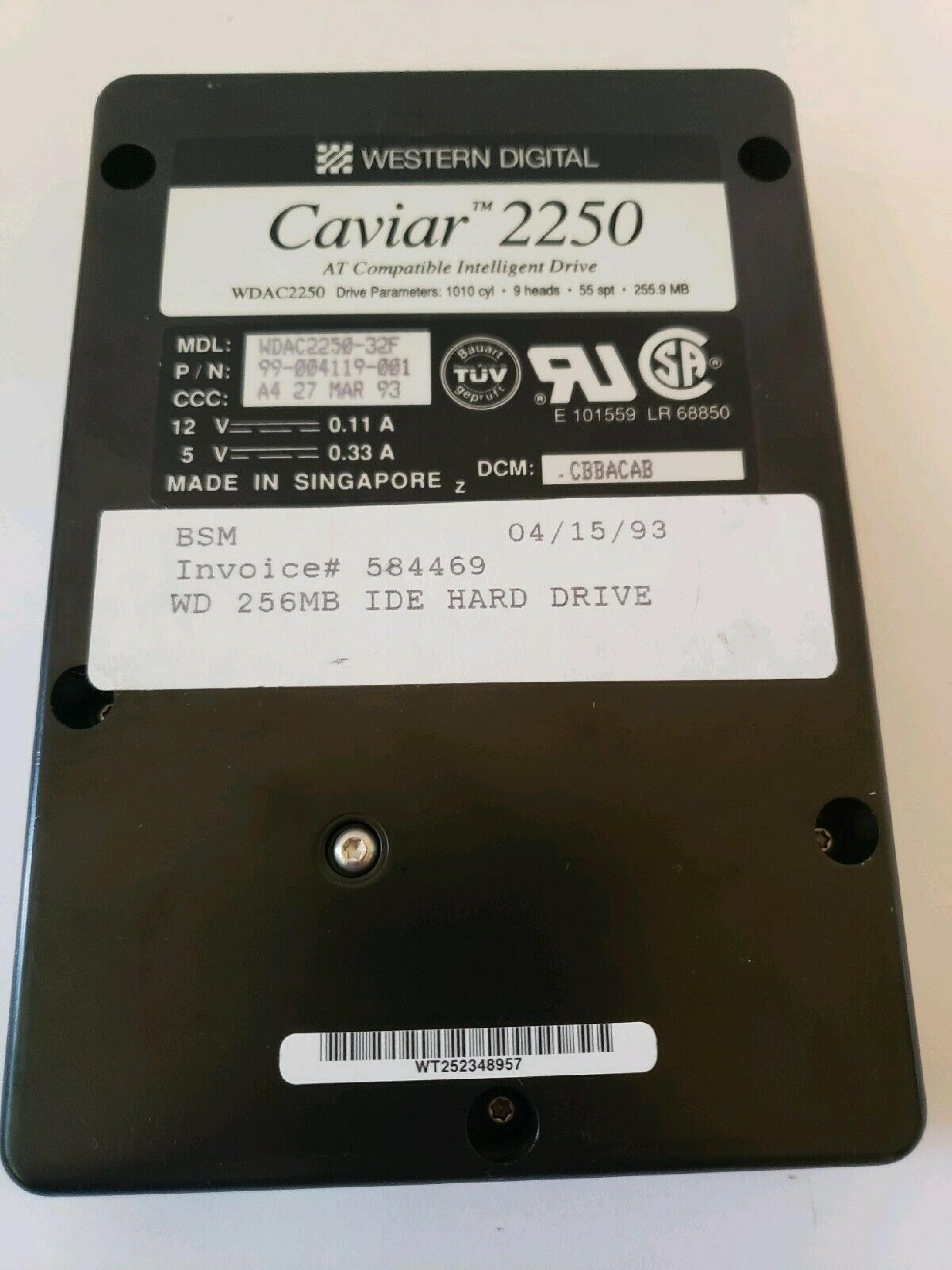 WESTERN DIGITAL / WD CAVIAR 2250 255.9 MB 3.5 IDE HARD DRIVE CAVIAR 2250