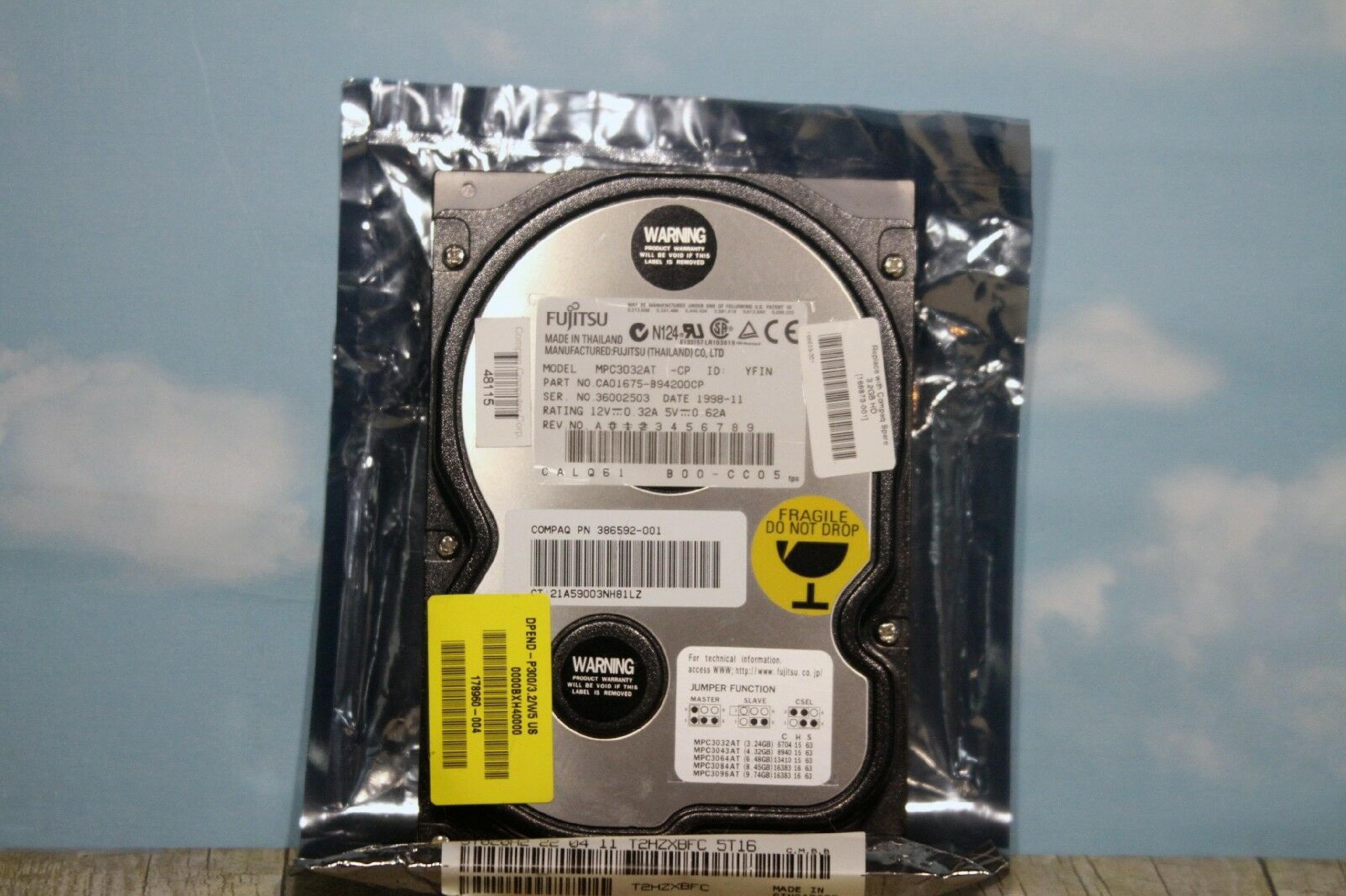 FUJITSU MPC3032AT UDMA 3.2GB 3.5INCH HARD DRIVE