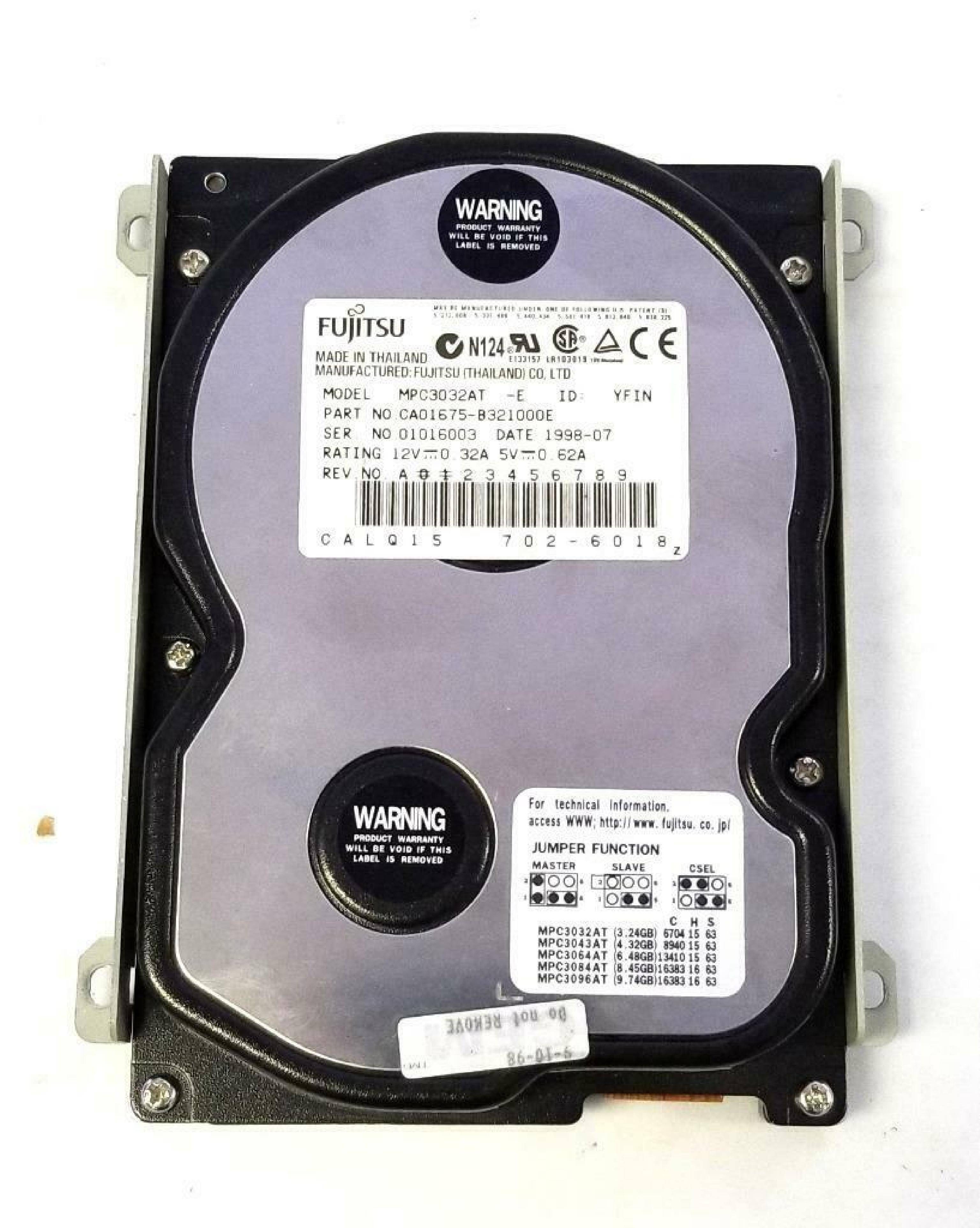 FUJITSU MPC3032AT UDMA 3.2GB 3.5INCH HARD DRIVE