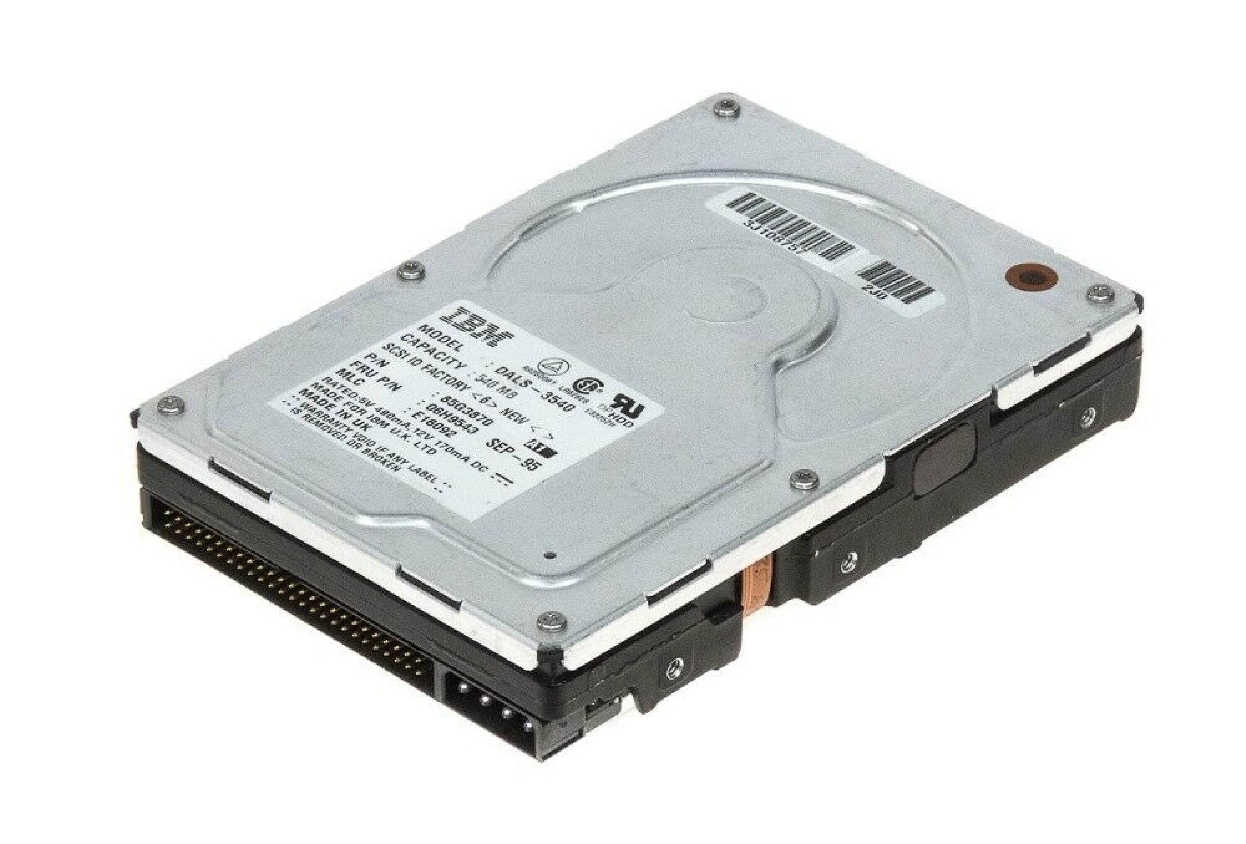 IBM 82G5932 540MB 3.5INCH SCSI-2 HARD DRIVE DCAS-32160