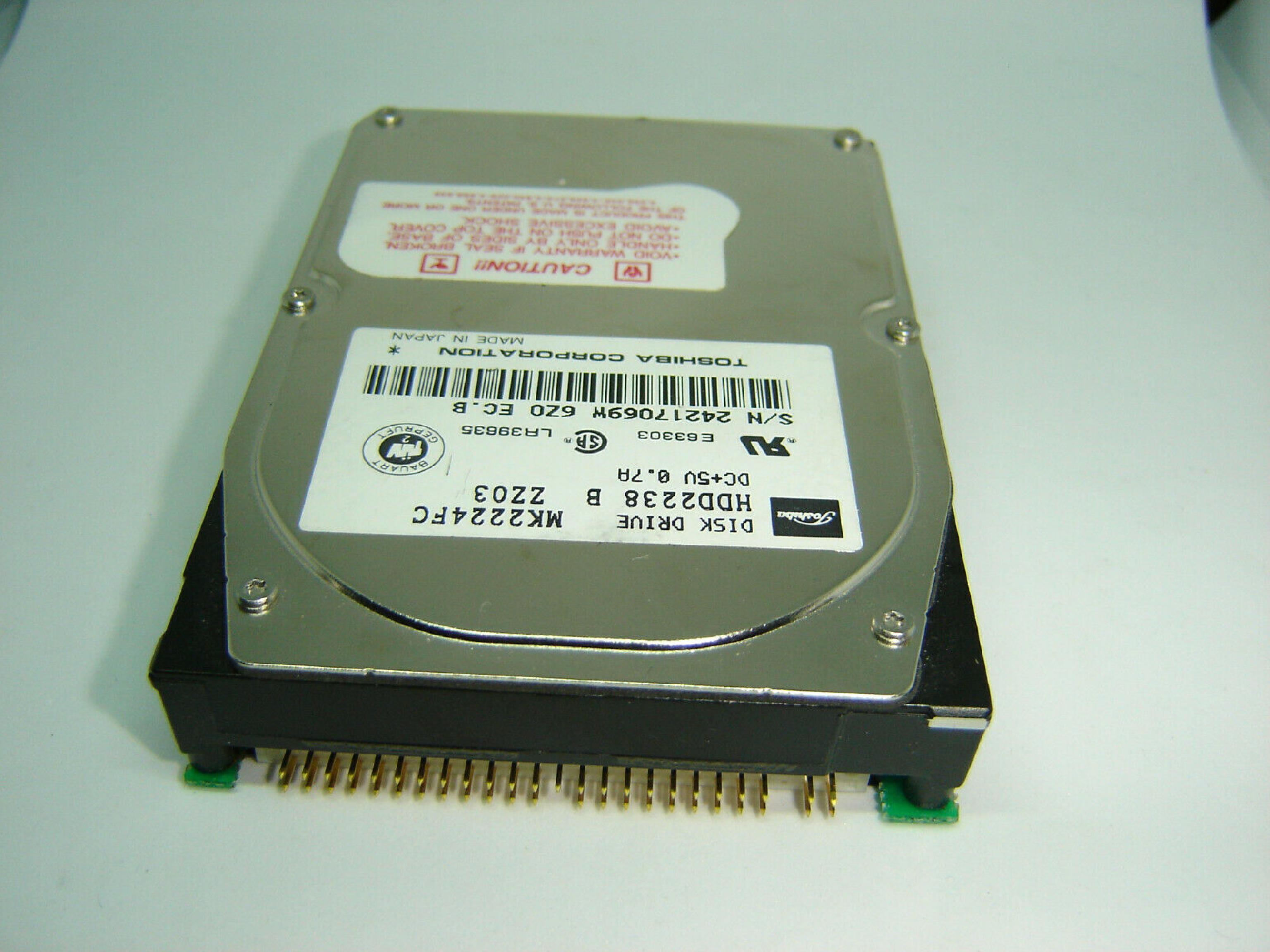 TOSHIBA MK2224FC 213MB 2.5INCH IDE 19MM NOTEBOOK HARD DRIVE