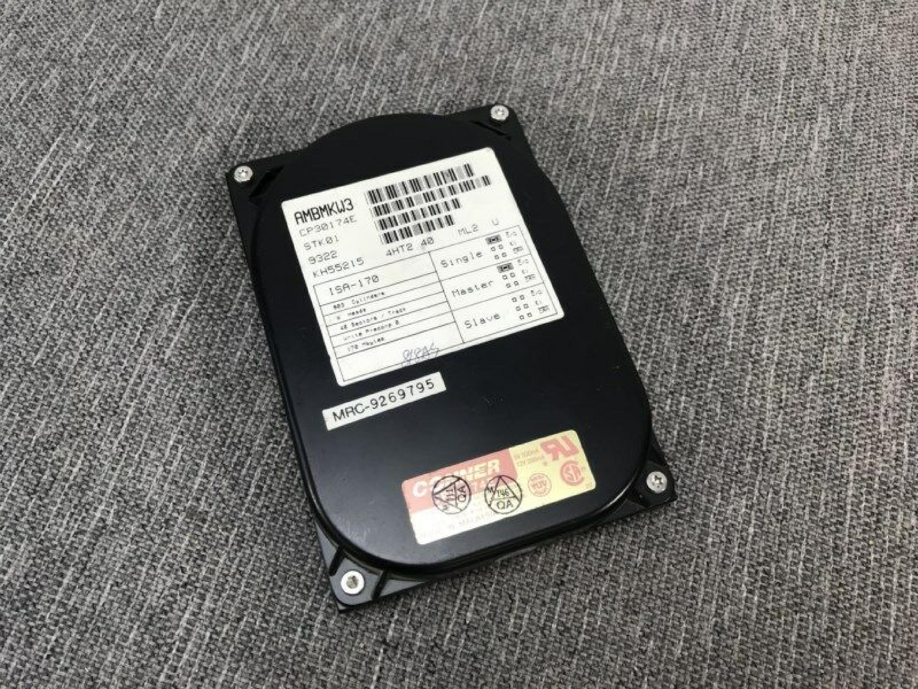 CONNER / SEAGATE CP-30174E 170MB 3.5 INCH IDE HARD DRIVE PULLED FROM NCR SYSTEM 3230