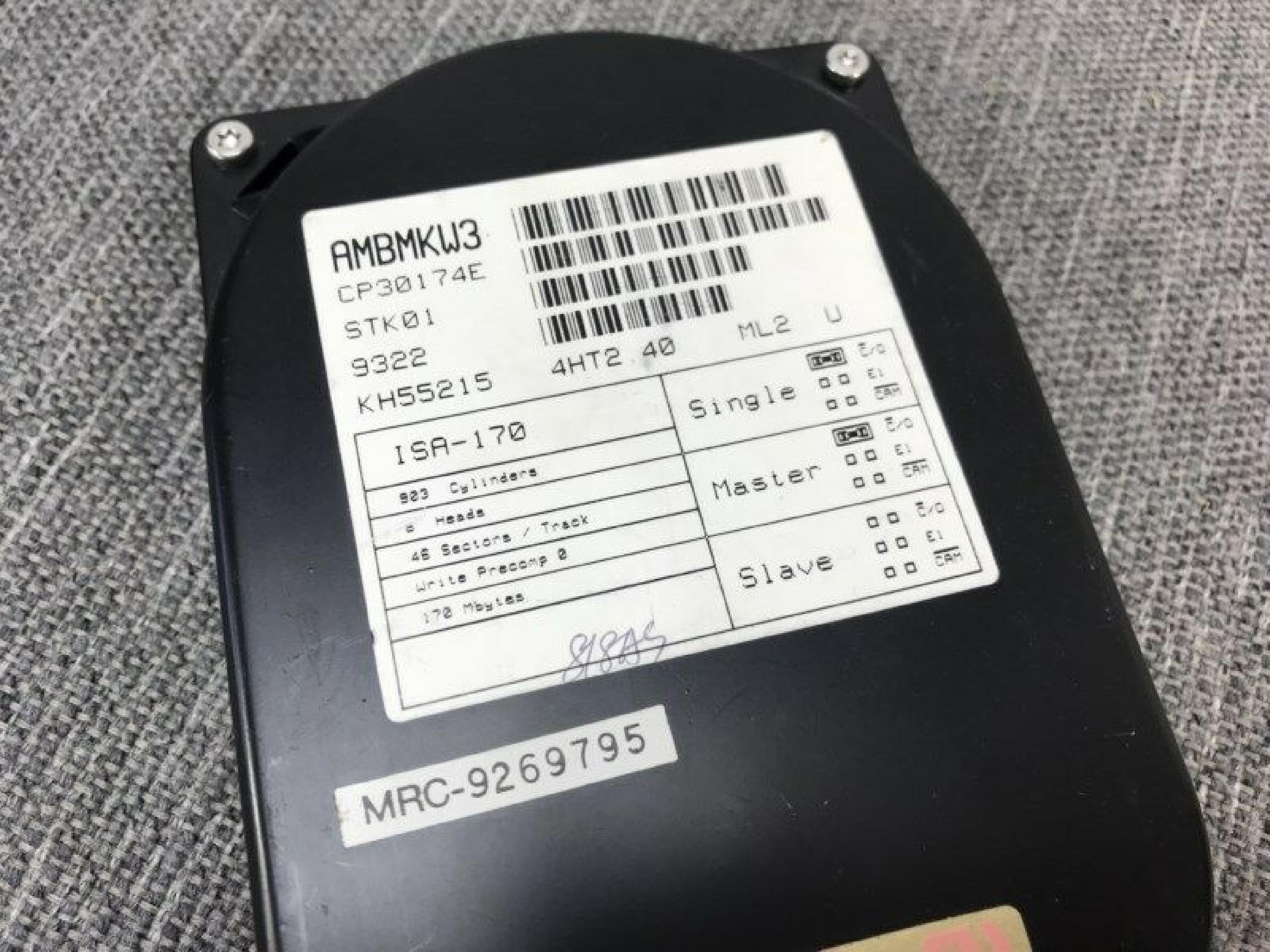 CONNER / SEAGATE CP-30174E 170MB 3.5 INCH IDE HARD DRIVE PULLED FROM NCR SYSTEM 3230