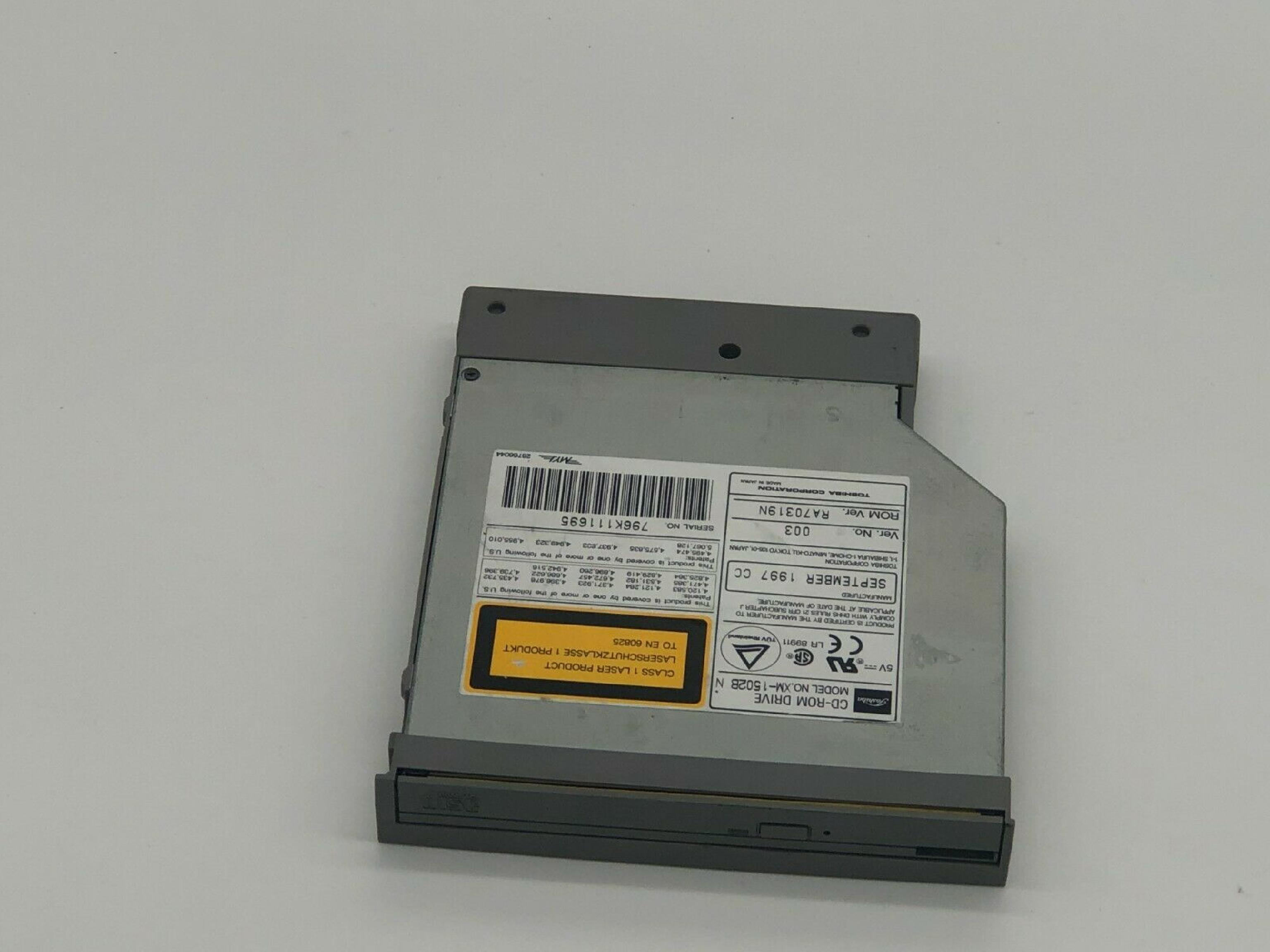 TOSHIBA XM-1502B OPEN BOX 10X CDROM DRIVE GRAY CURVED BEZEL FOR PRESARIO 1000 SERIES 10XCD MODULE AST ASCENTIA SATELITE TECRA 220 480 530