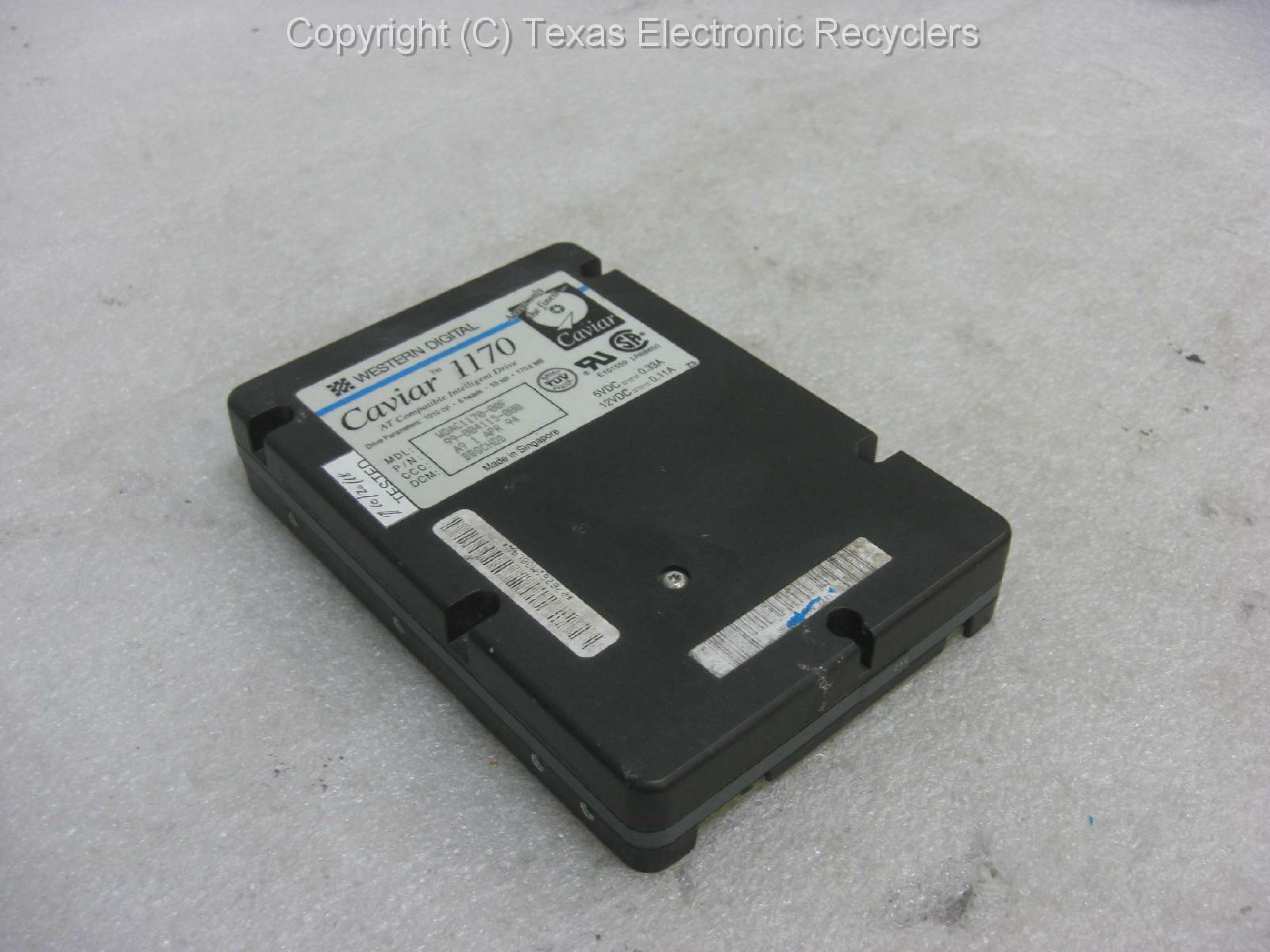 WESTERN DIGITAL / WD WDAC1170-00F 170MB 3.5 IDE 3H HARD DRIVE