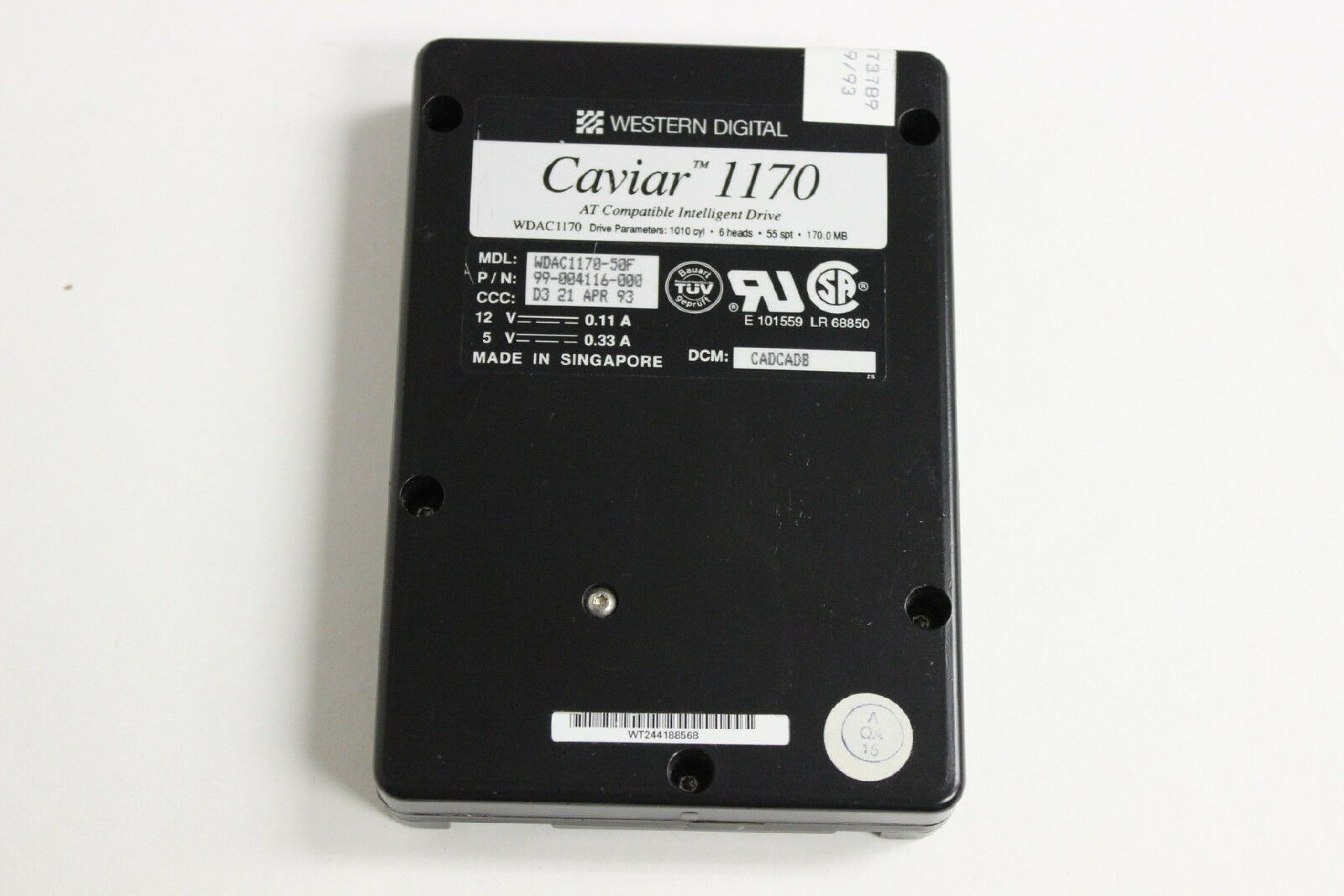 WESTERN DIGITAL / WD CAVIAR 1170 170MB 3.5 IDE 3H HARD DRIVE