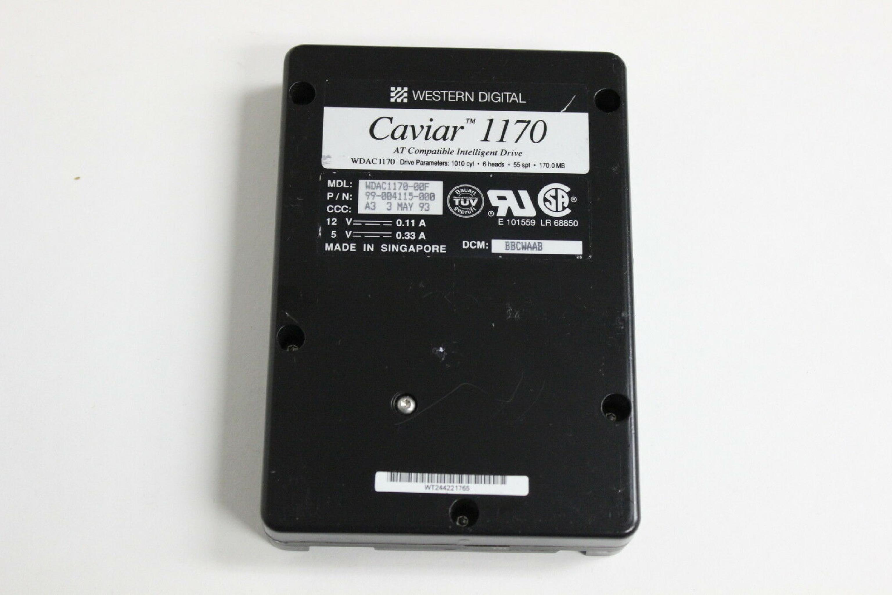 WESTERN DIGITAL / WD CAVIAR 1170 170MB 3.5 IDE 3H HARD DRIVE