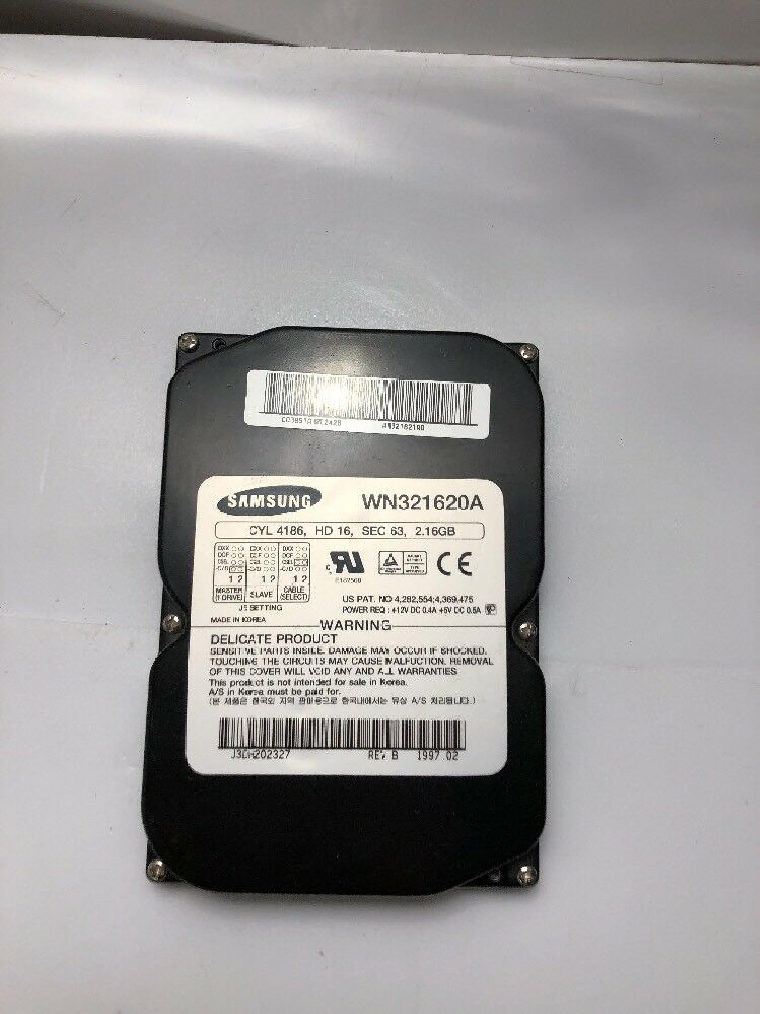 SAMSUNG WN321620A 2.1GB 3.5 INCH IDE HARD DRIVE