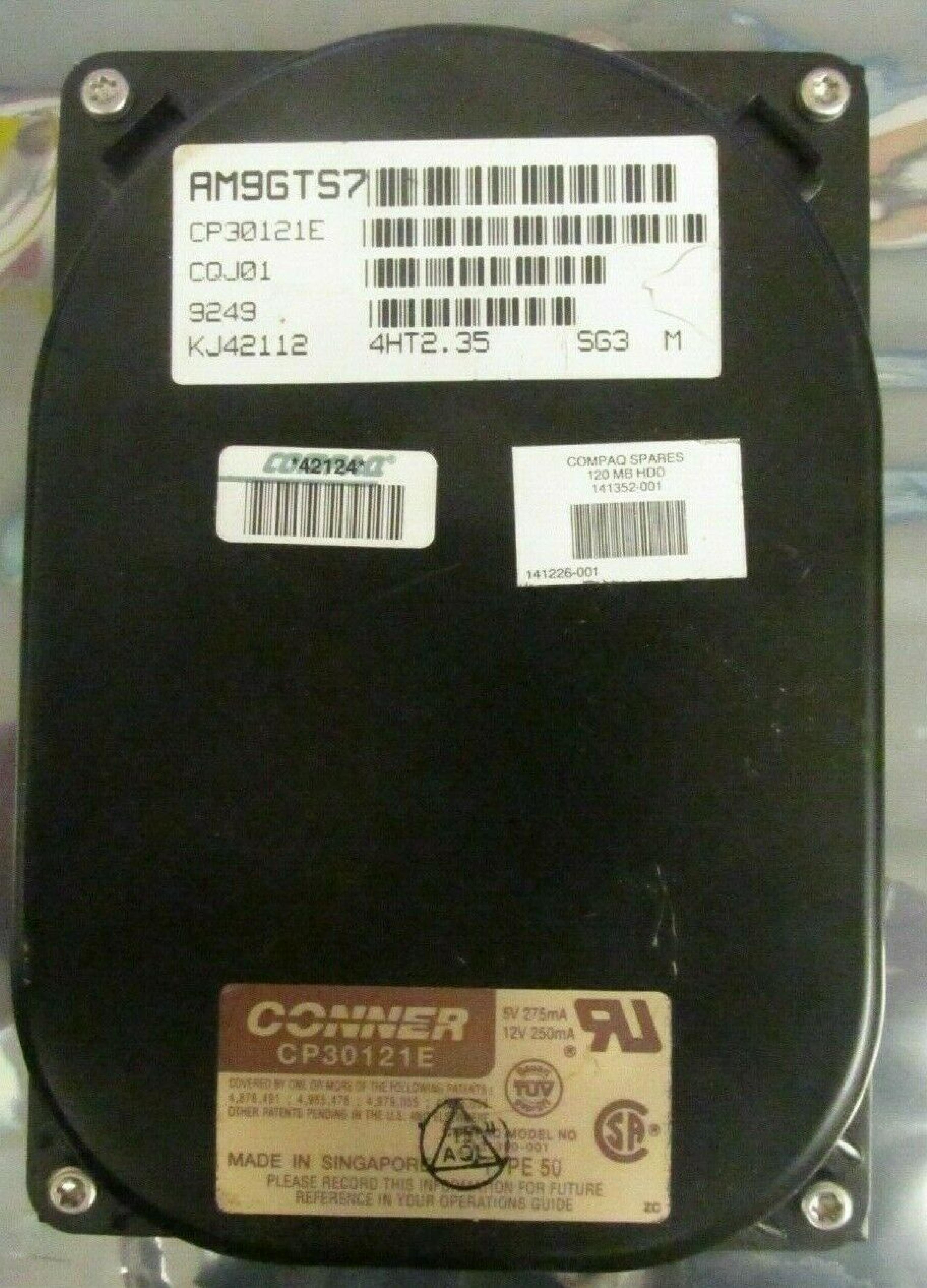 CONNER / SEAGATE CP30121E 120MB 3.5 INCH IDE HARD DRIVE