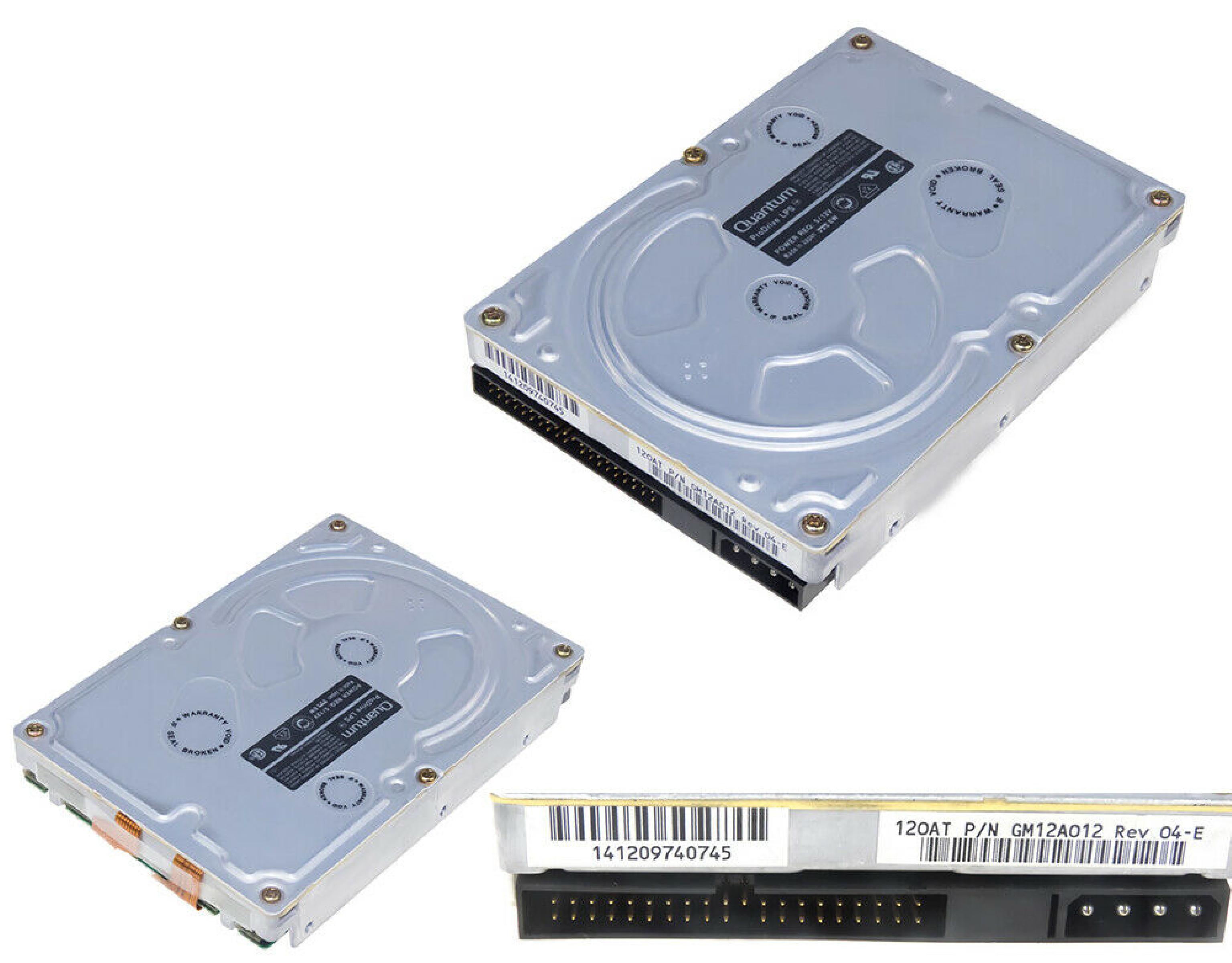 QUANTUM GM12A012 PRO DRIVE LPS 120AT IDE HARD DRIVE 3.5 INCH 120MB