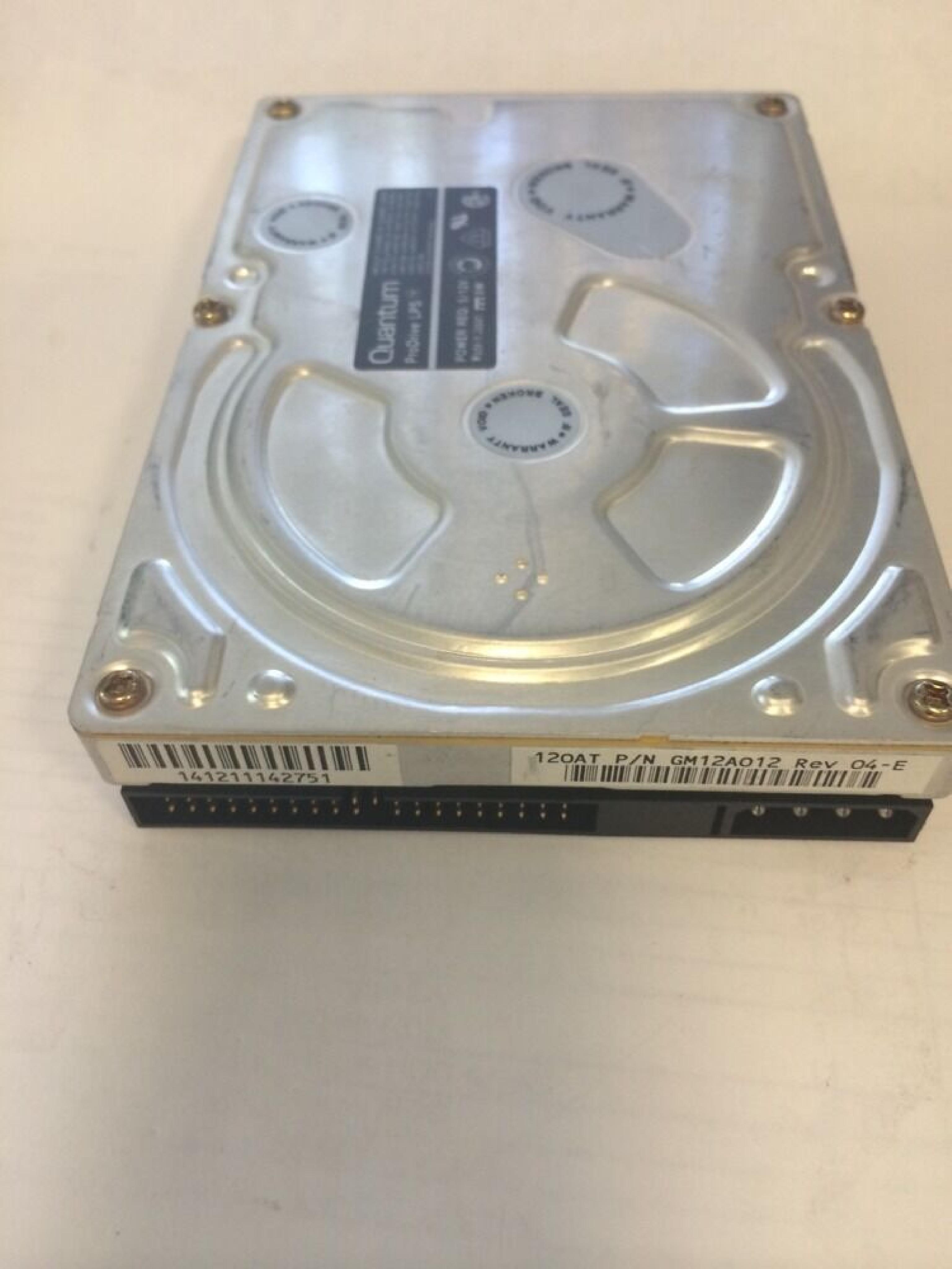 QUANTUM GM12A012 PRO DRIVE LPS 120AT IDE HARD DRIVE 3.5 INCH 120MB