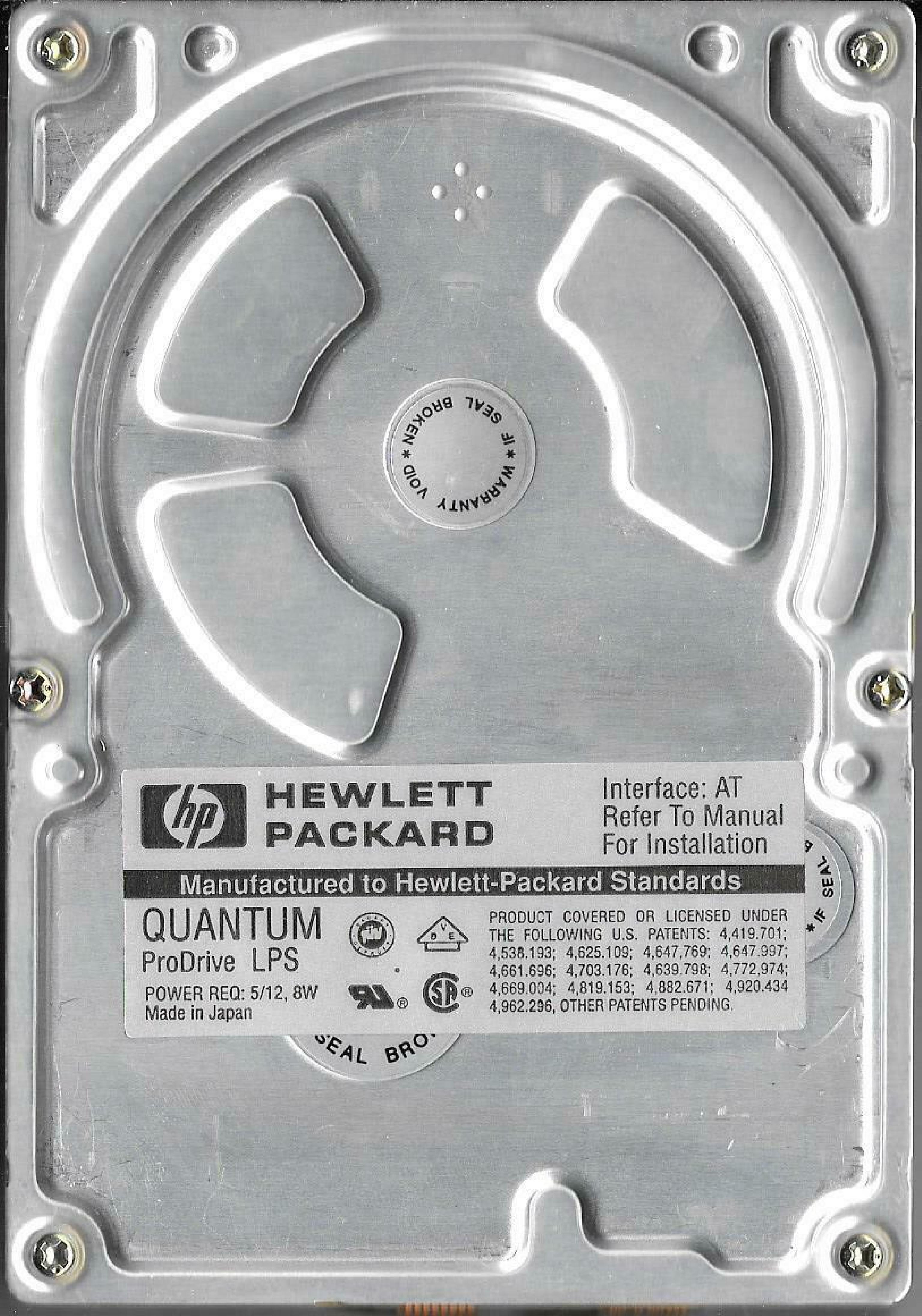 QUANTUM 120AT PRO DRIVE LPS 120AT IDE HARD DRIVE 3.5 INCH 120MB