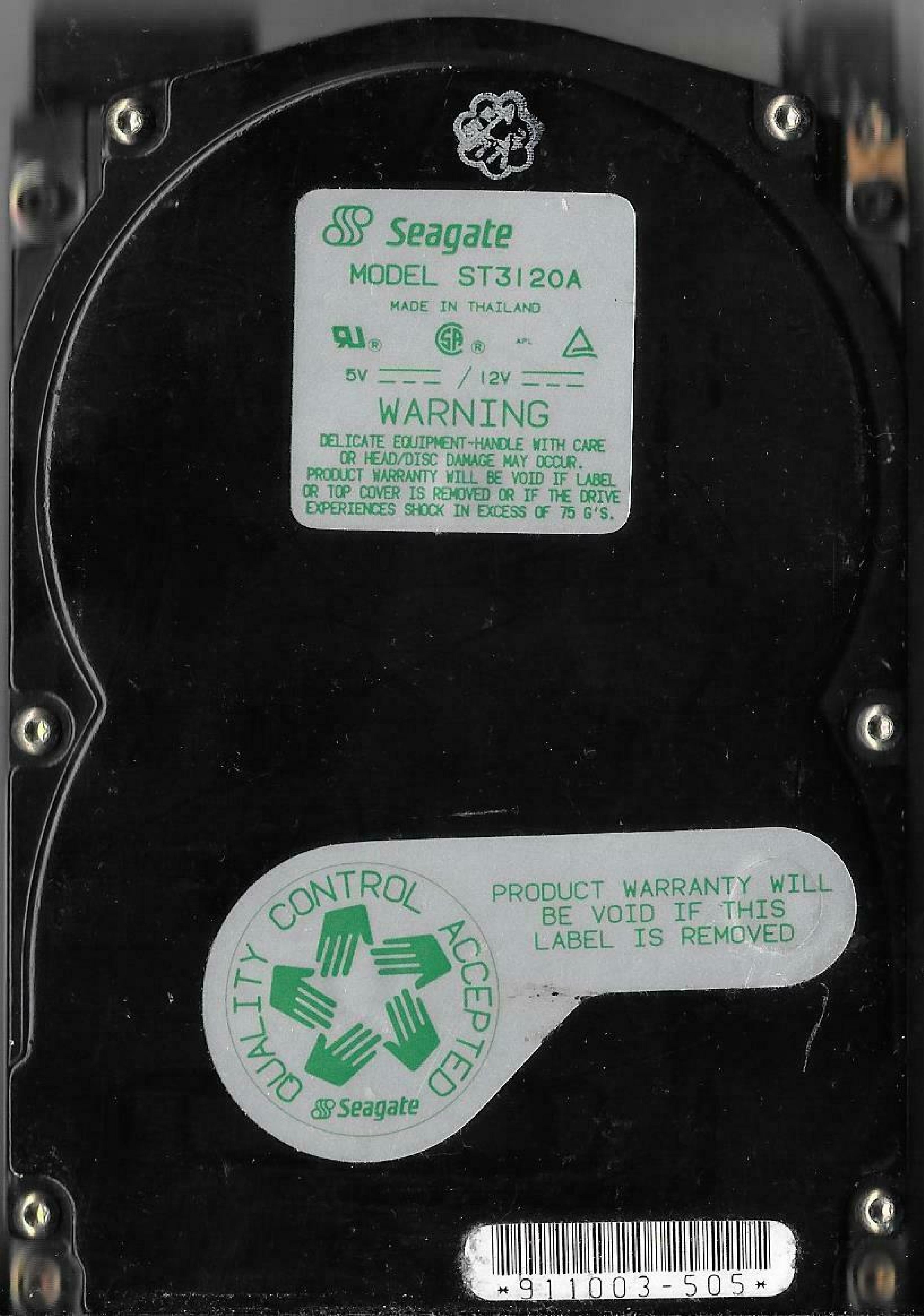 SEAGATE ST3120A 120M 3.5 INCH IDE HARD DRIVE