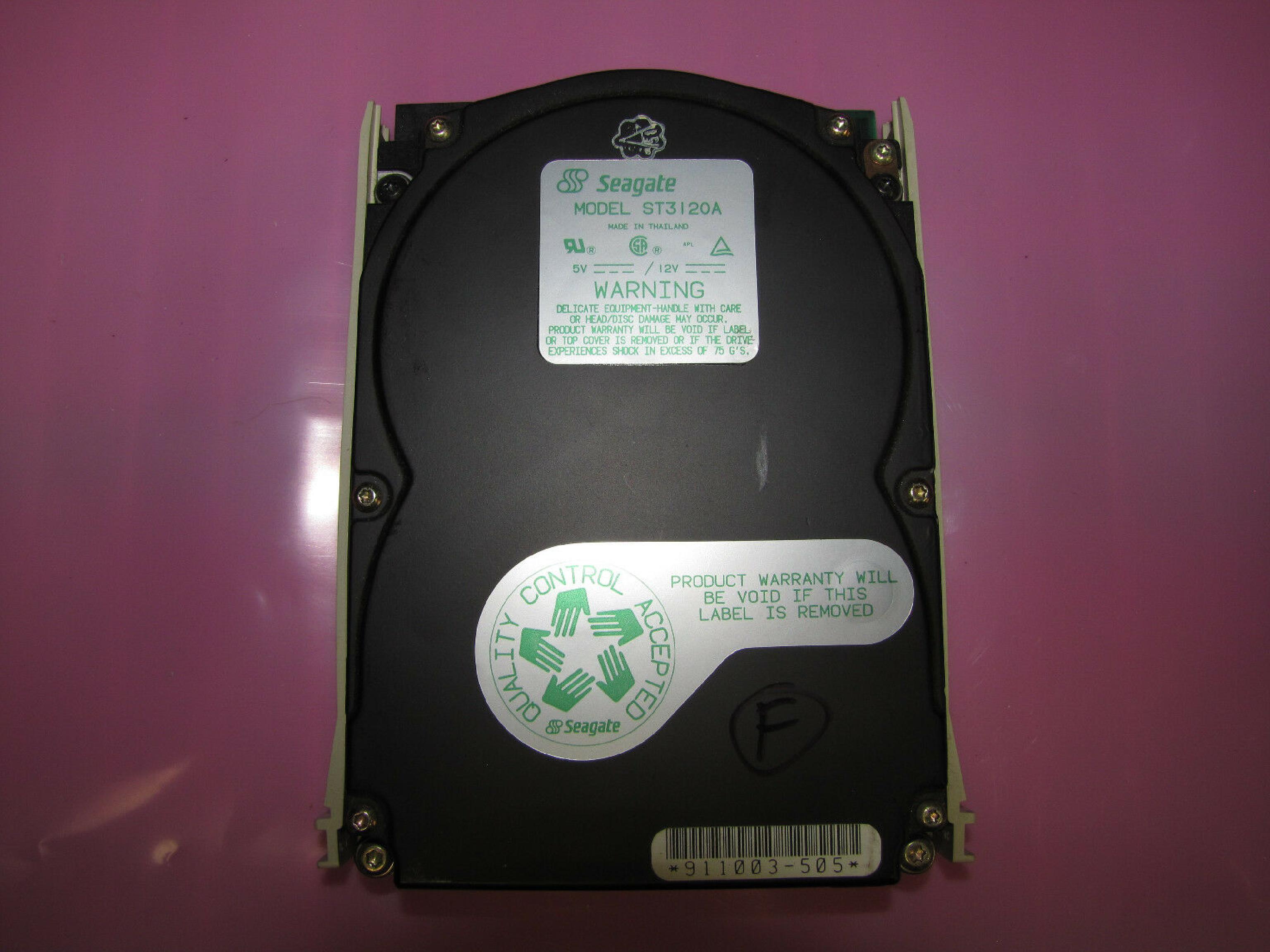 SEAGATE ST3120A 120M 3.5 INCH IDE HARD DRIVE