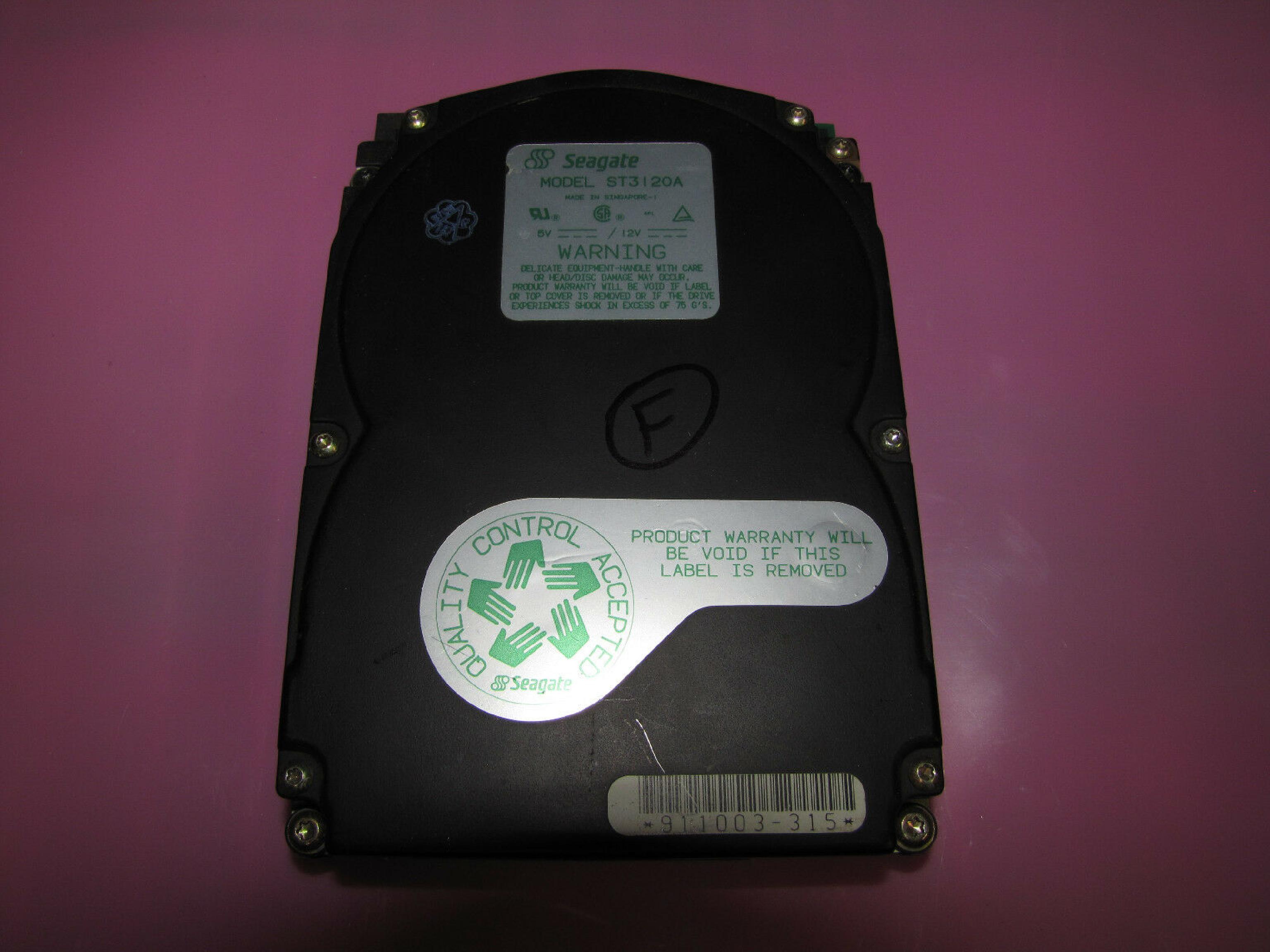 SEAGATE ST3120A 120M 3.5 INCH IDE HARD DRIVE