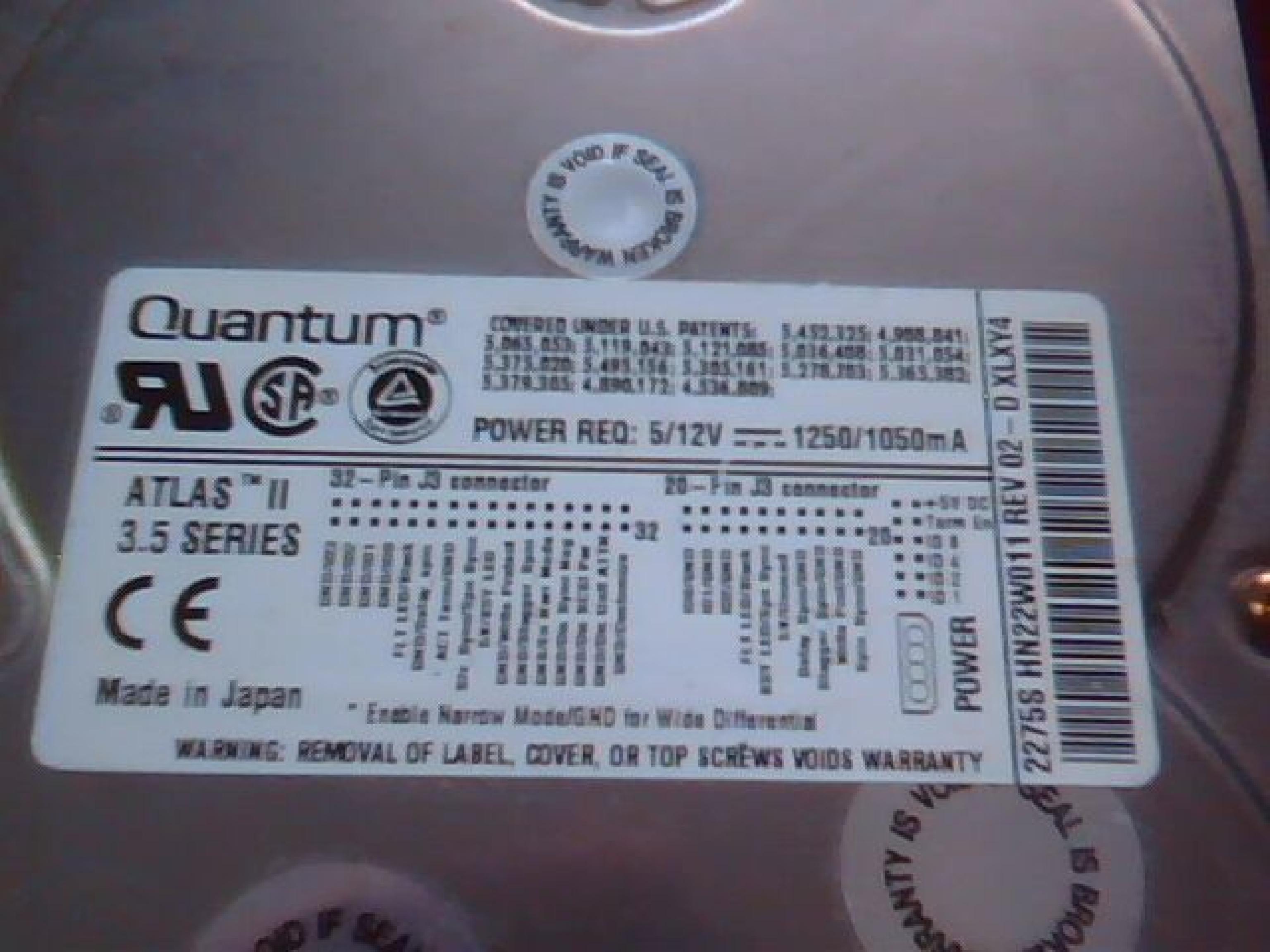 QUANTUM XLXY4 DEFECTICVE 4.5GB NARROW SCSI 68 PIN DRIVE